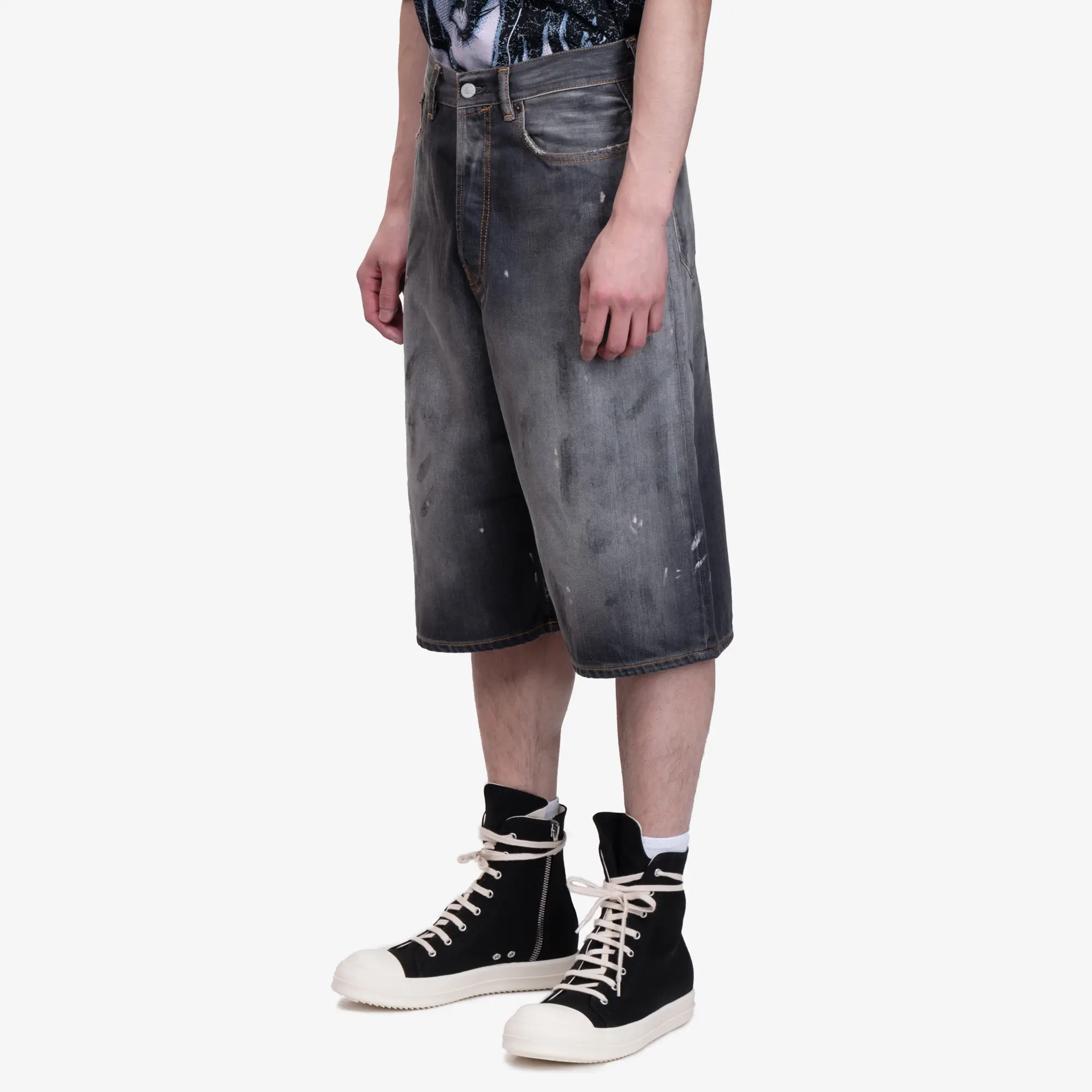 Loose Fit Denim Shorts - Image 3