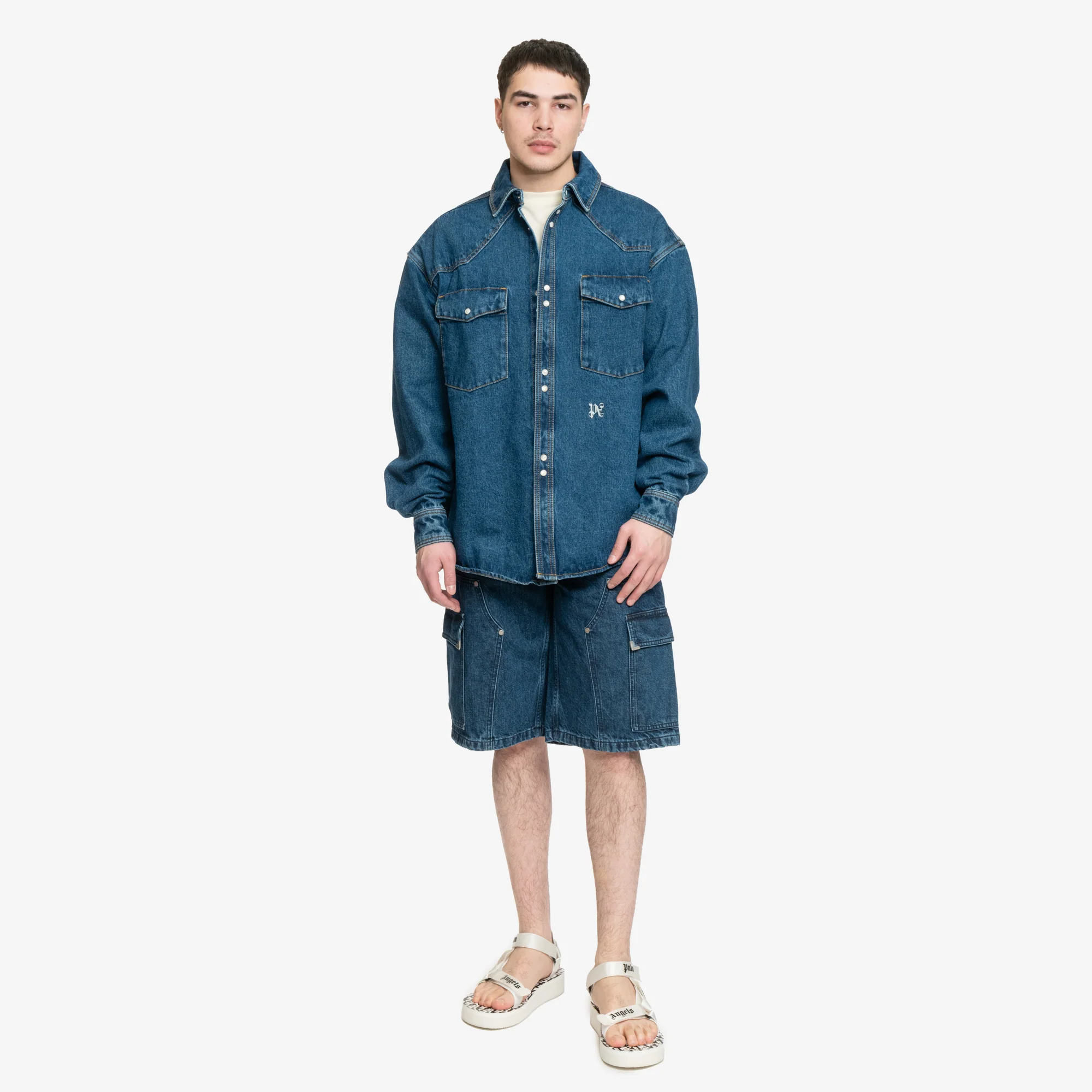 LW Monogram Denim Shirt - Image 2