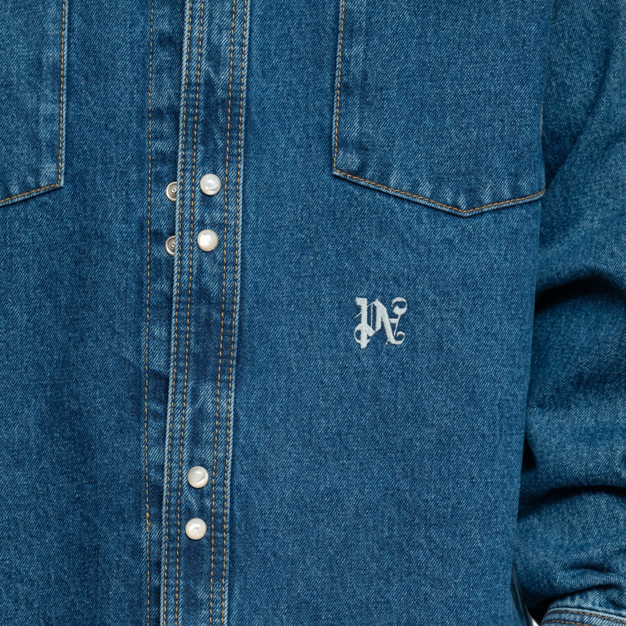 LW Monogram Denim Shirt - Image 5