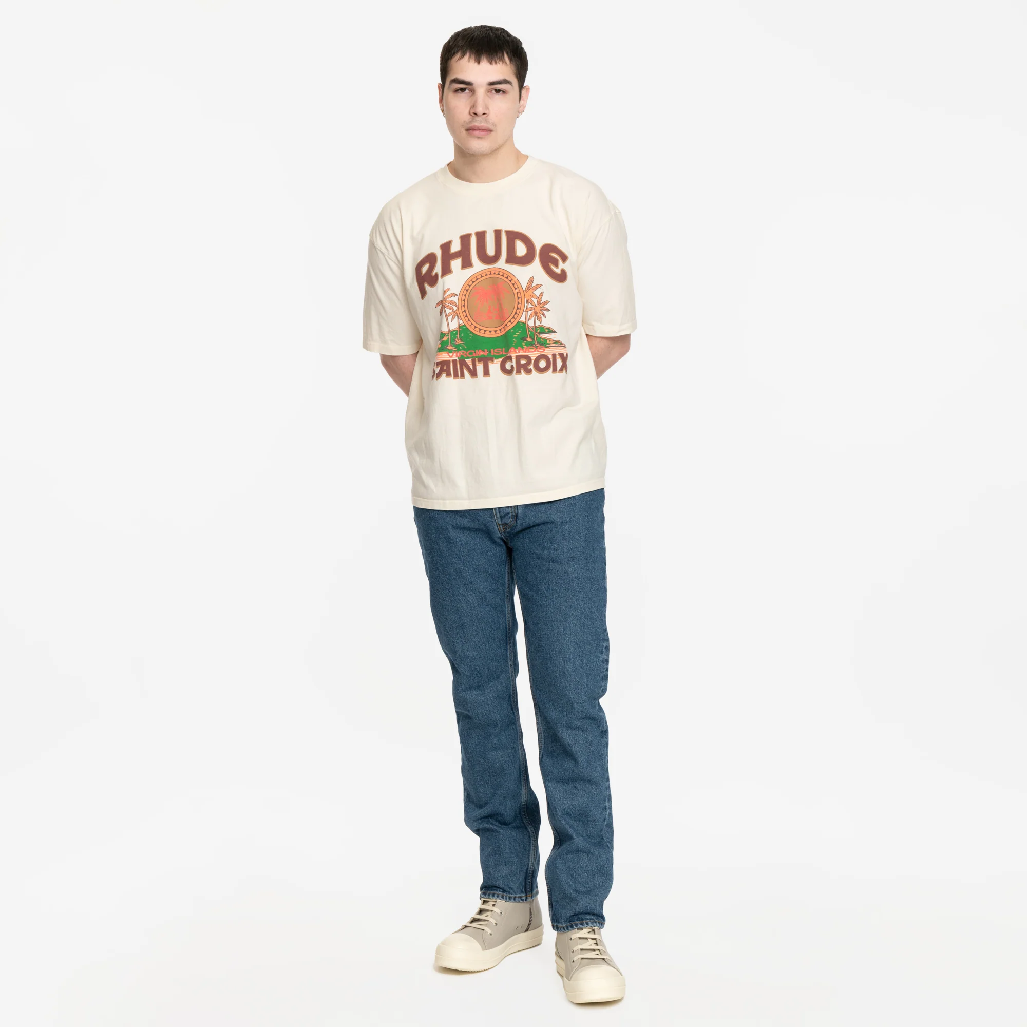 LW Monogram Straight Jeans - Image 2