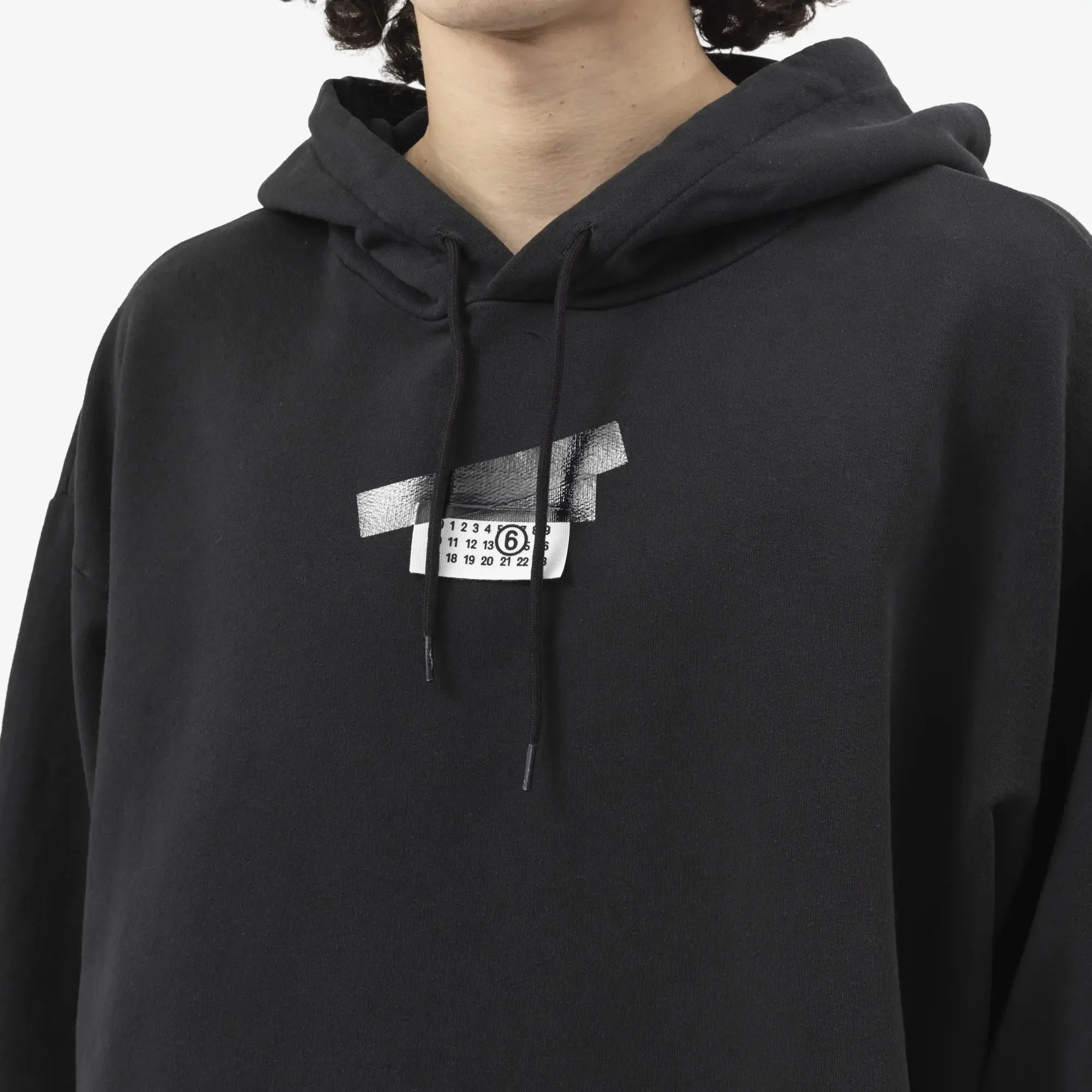 Numeric Logo Raw Hem Hoody - Image 5
