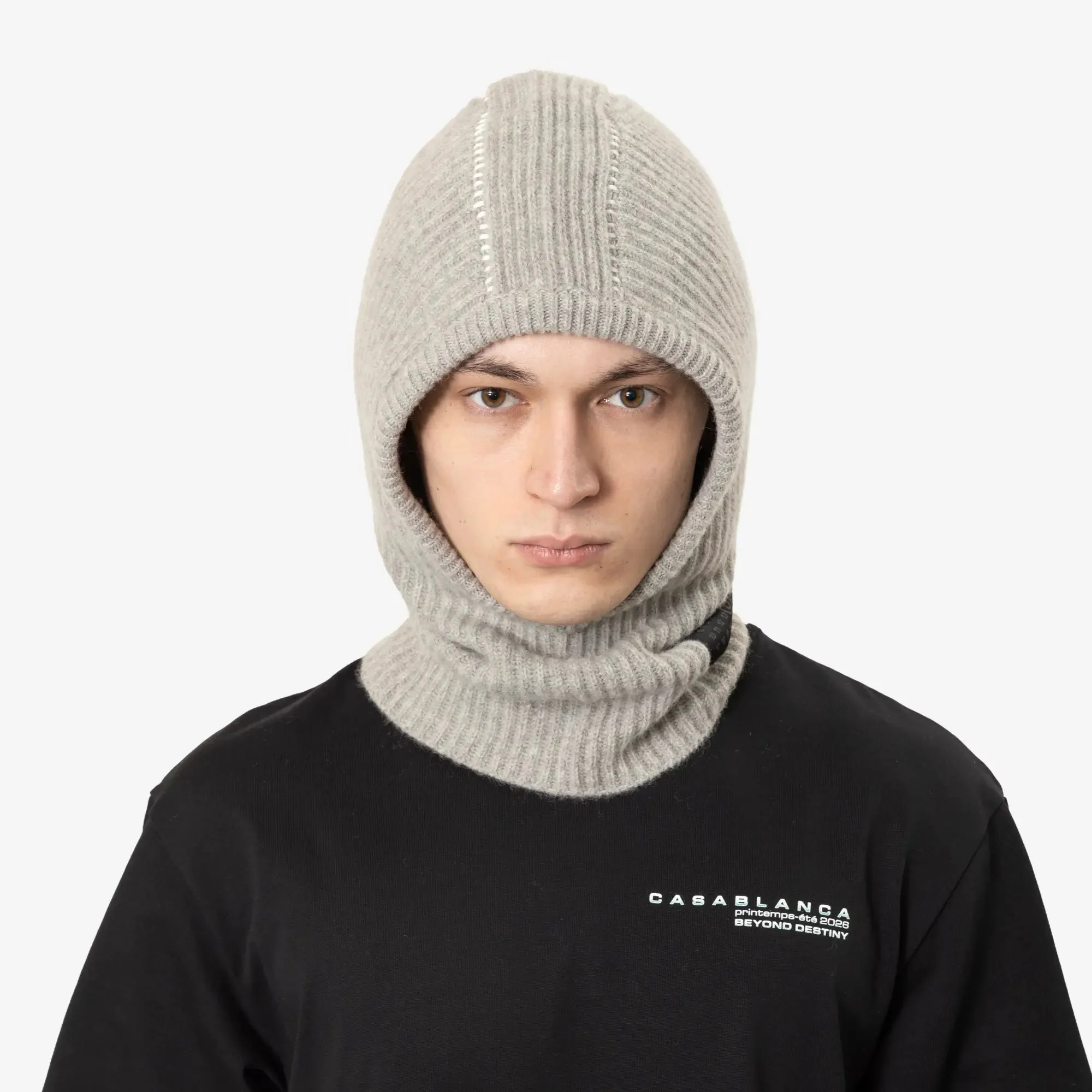 Ribbed Wool Balaclava - Image 2