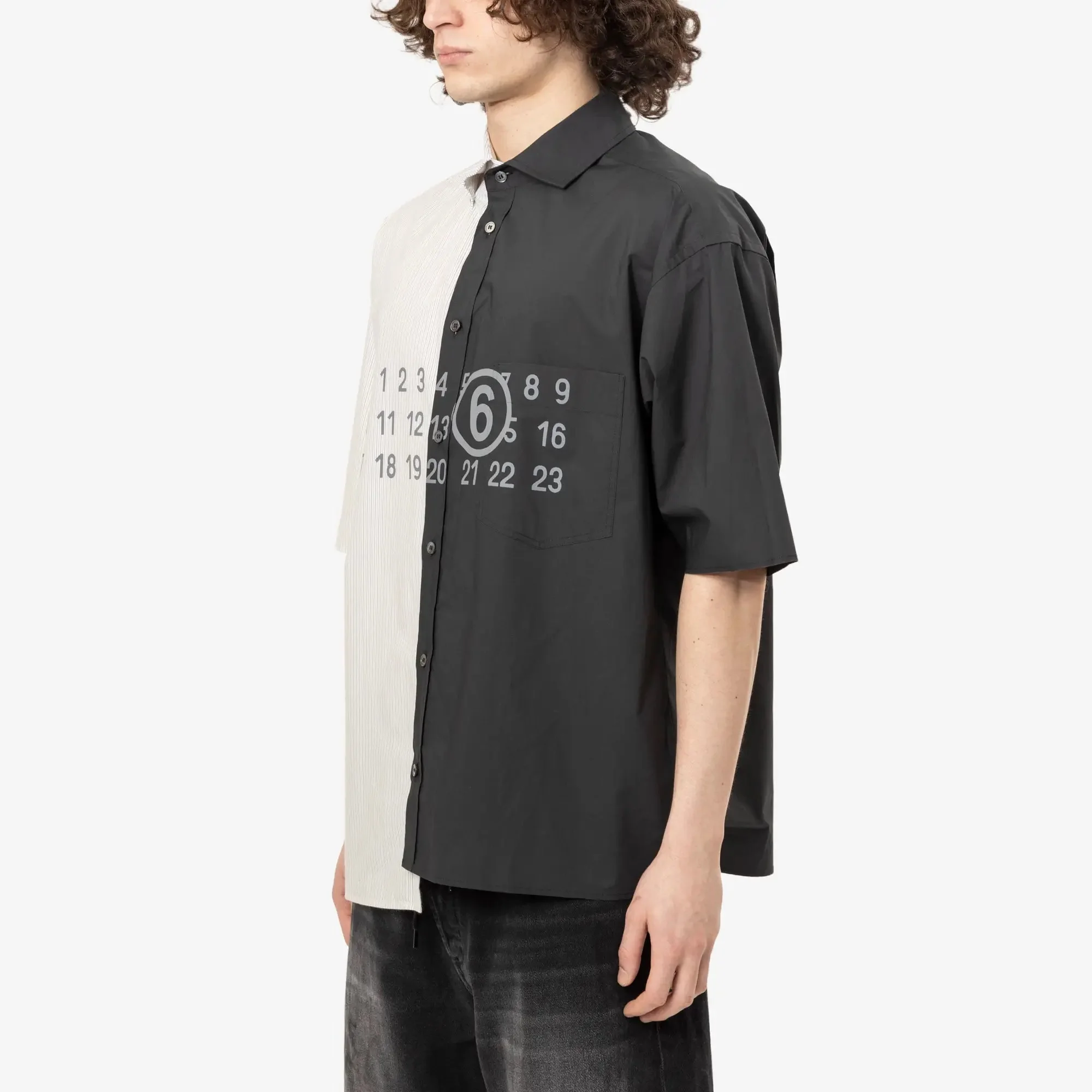 Two-Tone Cotton Poplin SS Shirt - Image 3
