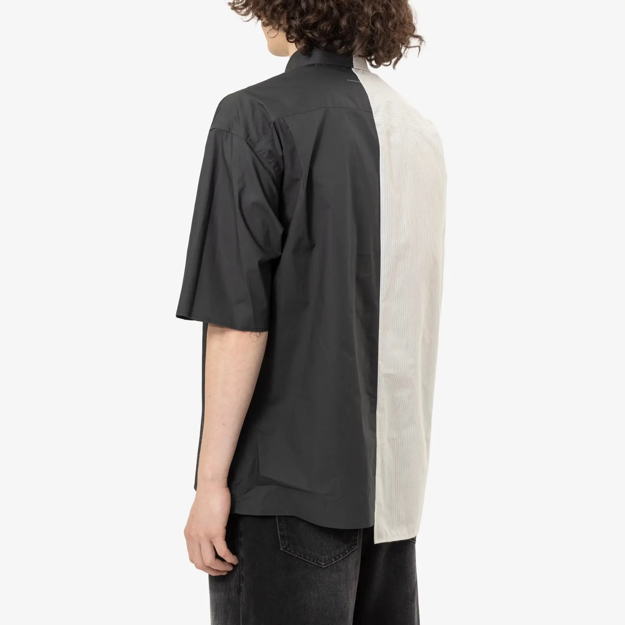Two-Tone Cotton Poplin SS Shirt - Image 4
