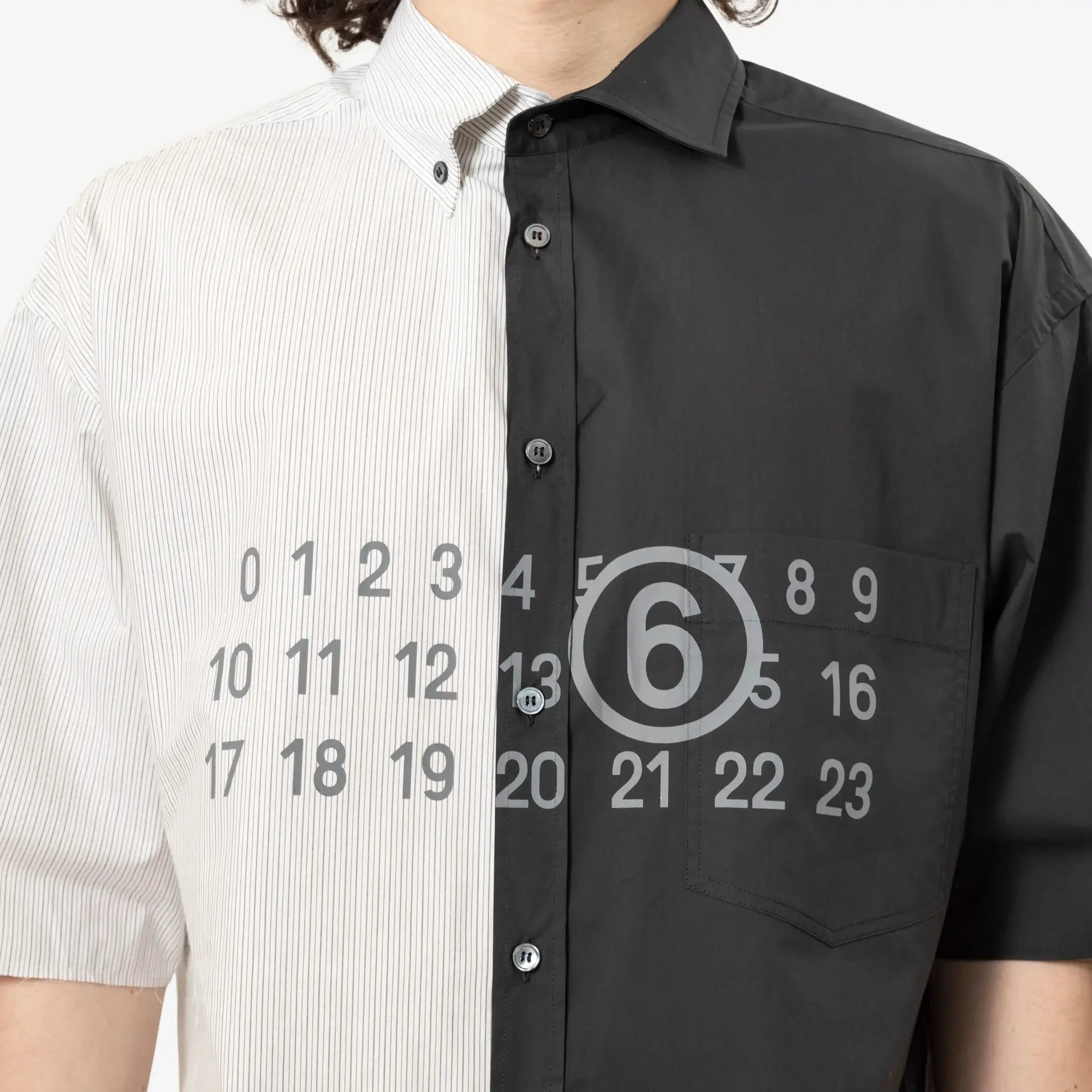 Two-Tone Cotton Poplin SS Shirt - Image 5