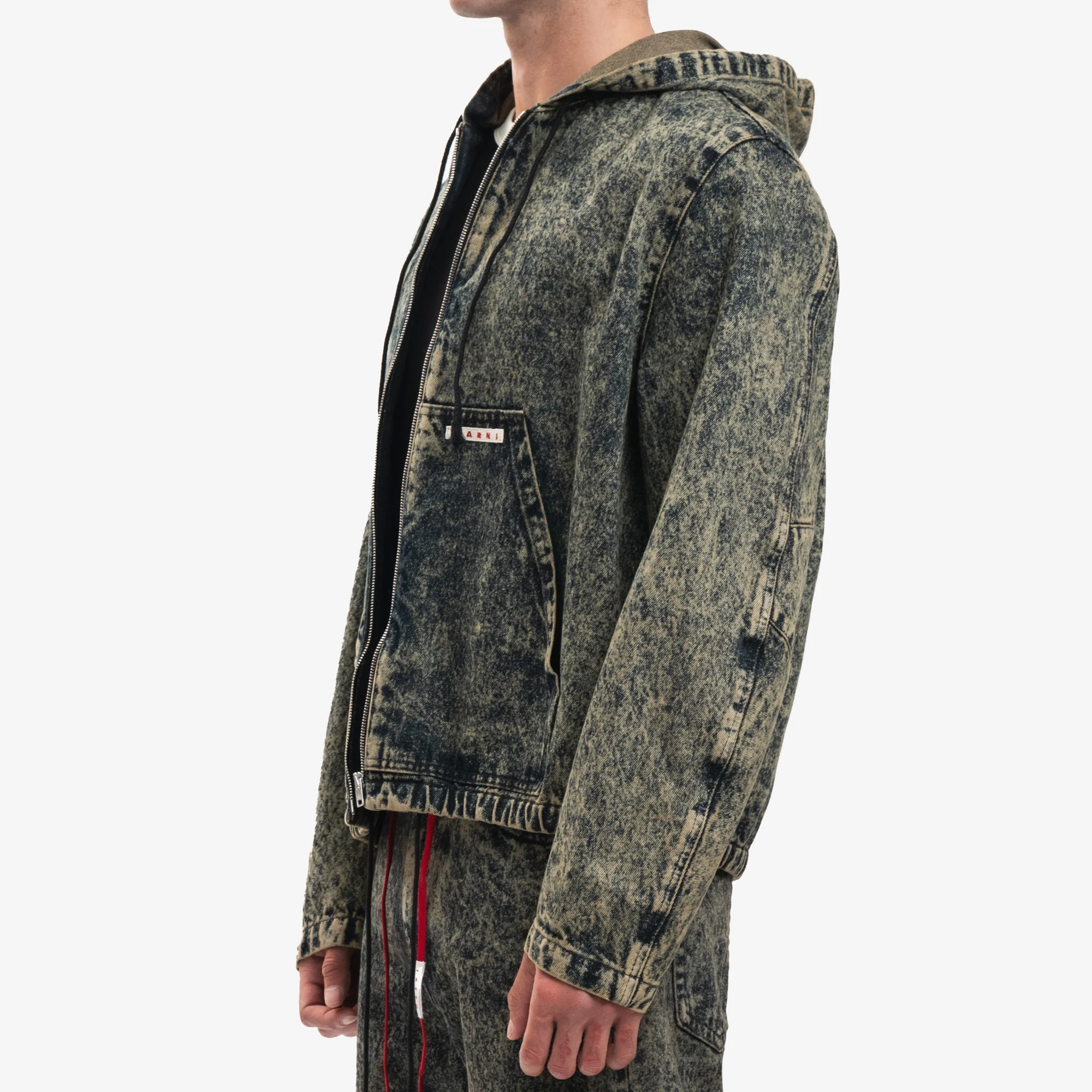 Marble Dyed Zip Hoody - Image 3