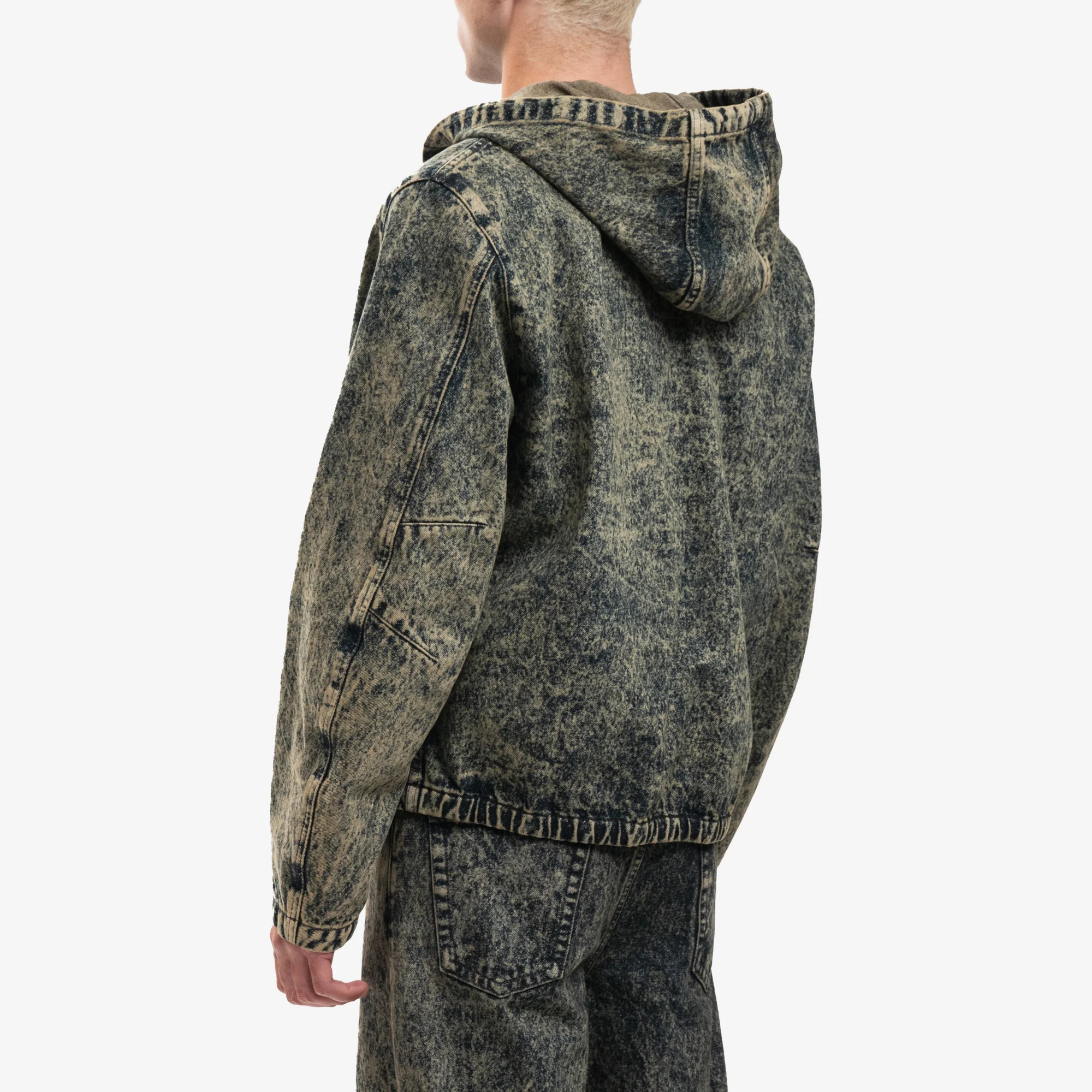 Marble Dyed Zip Hoody - Image 4