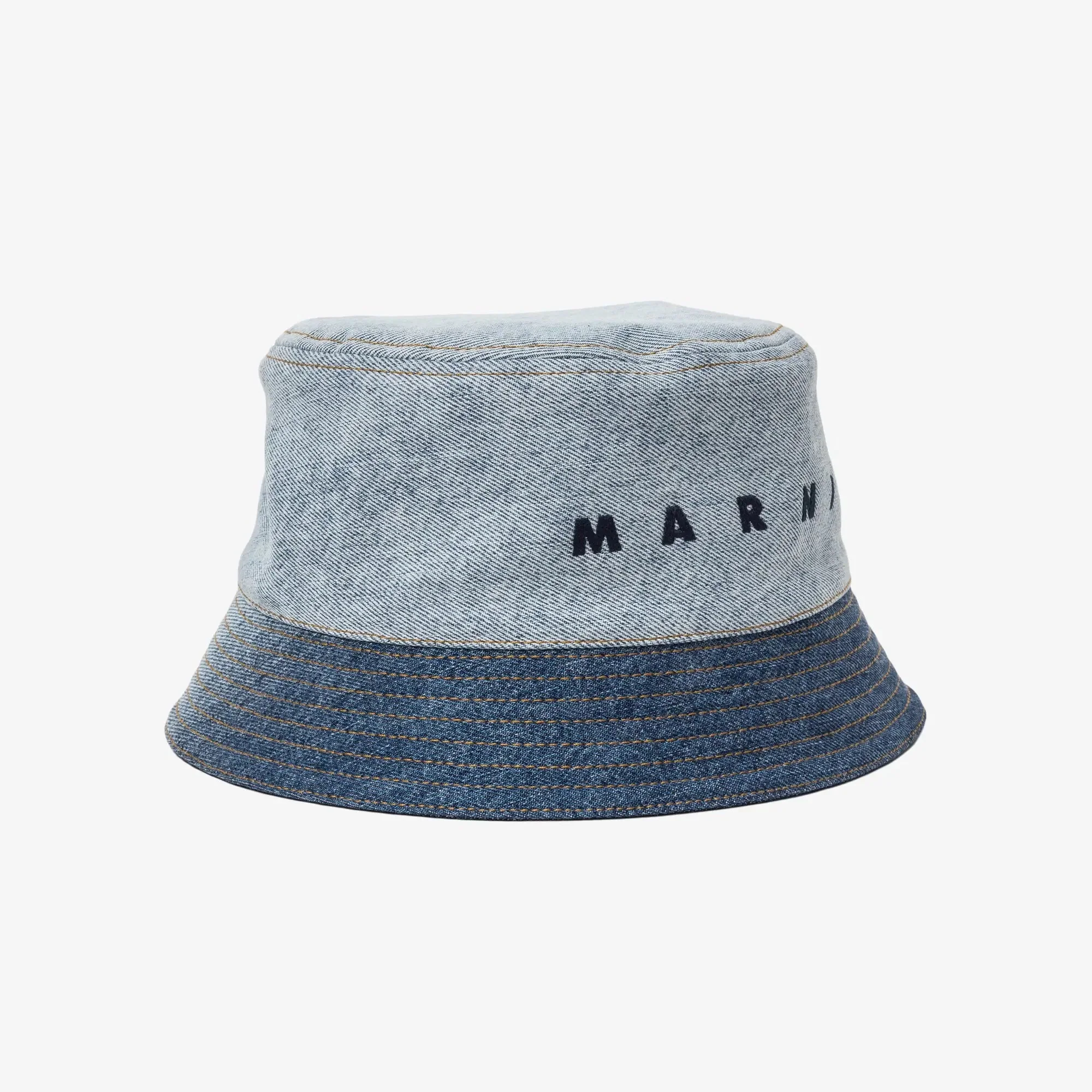 Gradient Bleach Denim Bucket Hat - Image 3