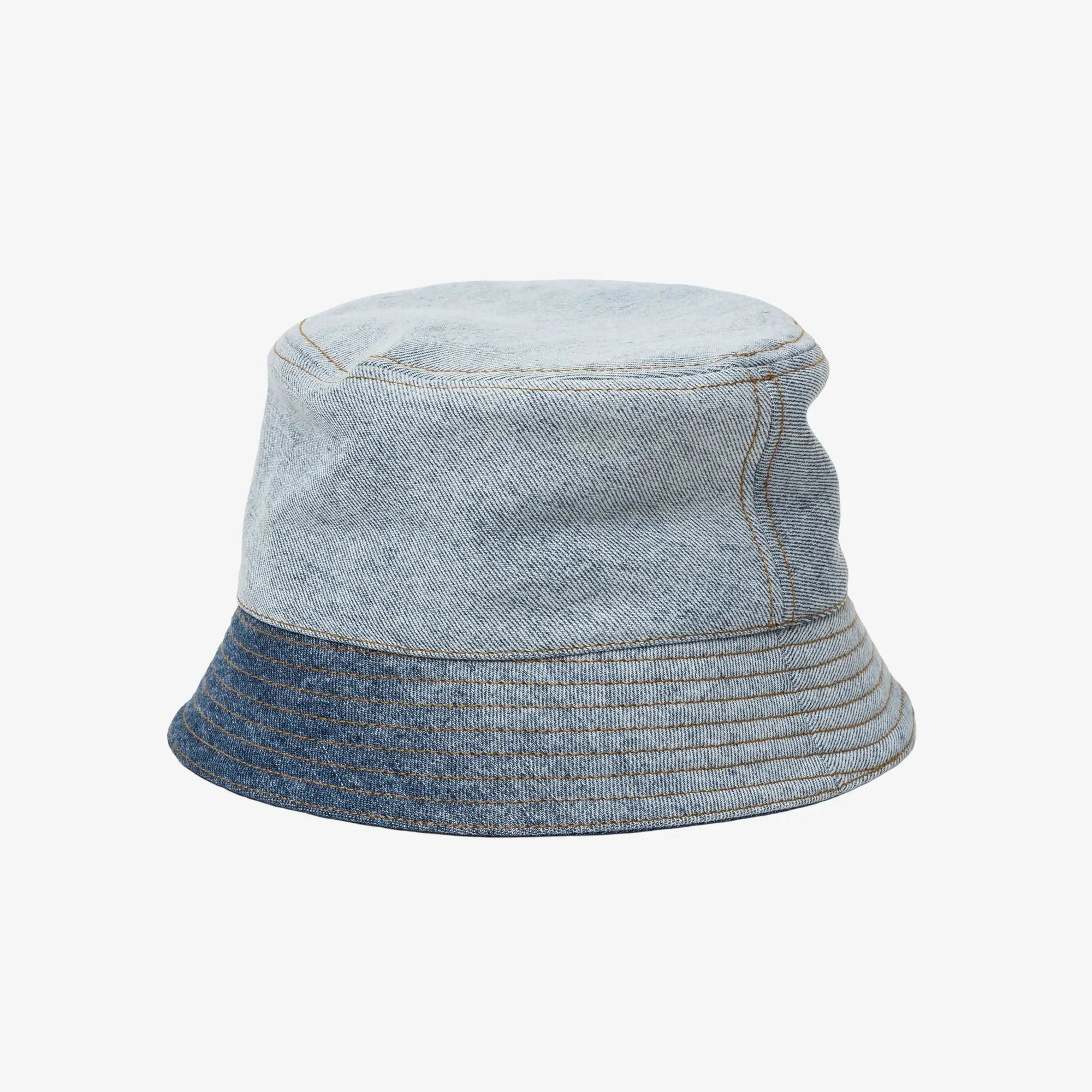 Gradient Bleach Denim Bucket Hat - Image 4