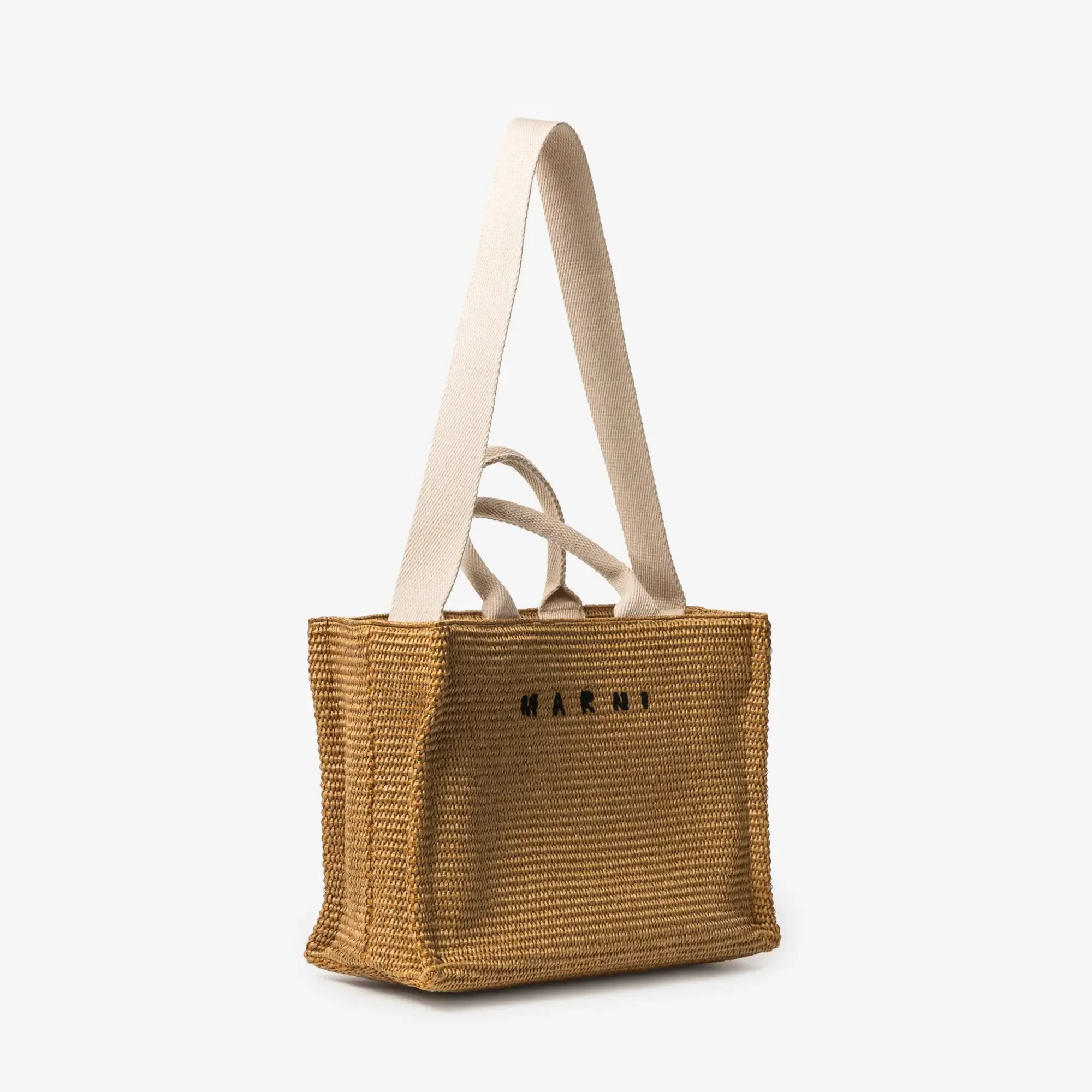 Raffia-Effect East-West Small Tote Bag - Image 3