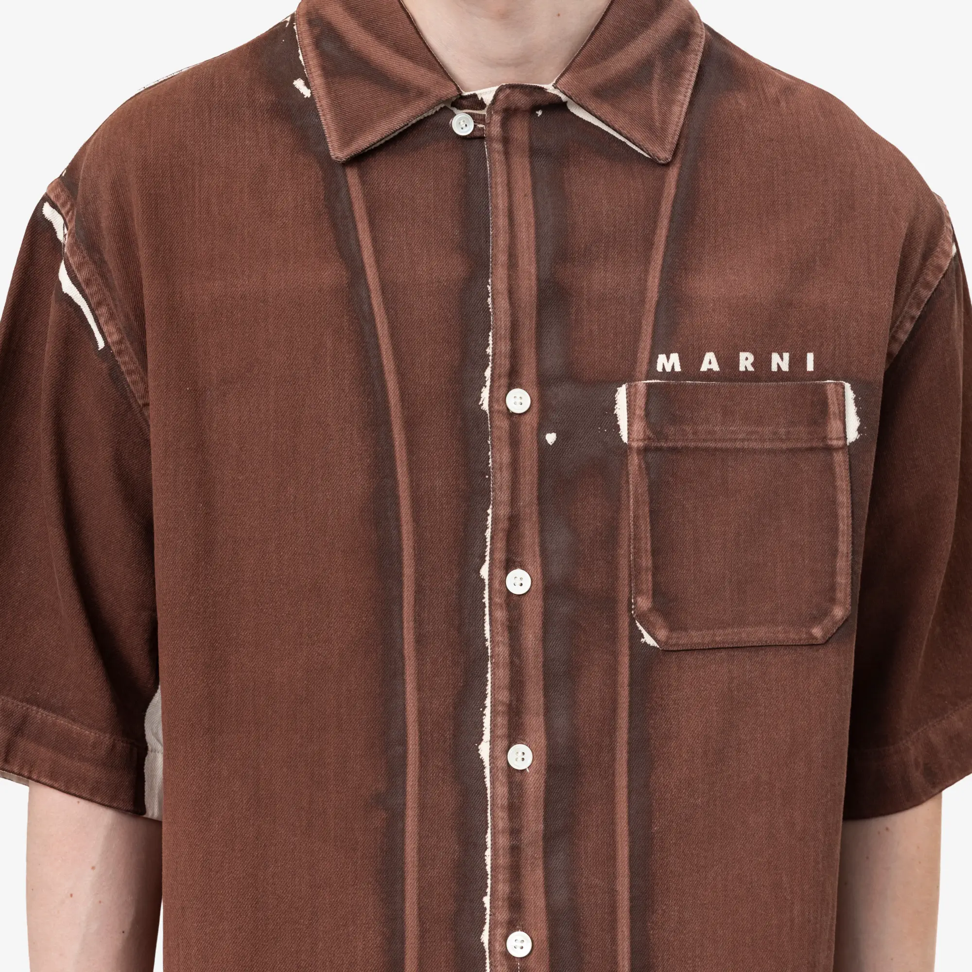 Screen Printed Light Denim SS Shirt - Image 5