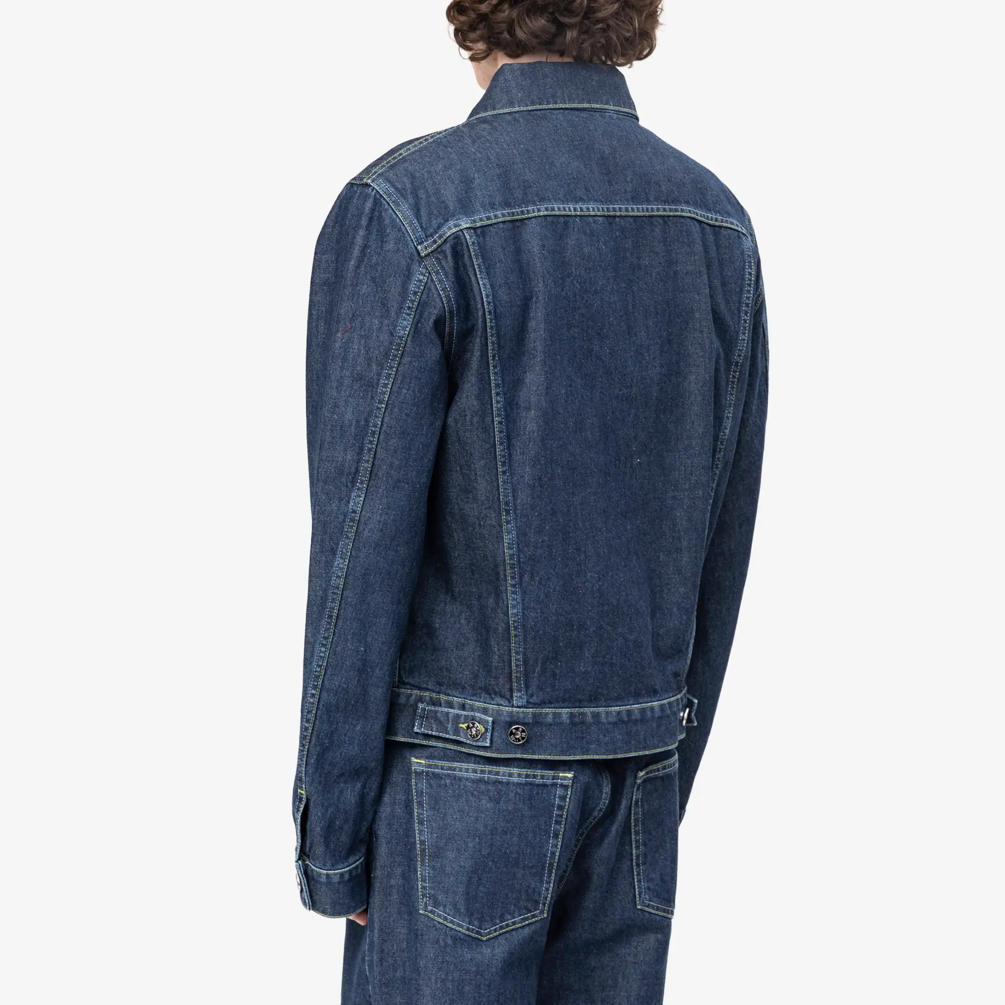 Unwashed Blue Denim Trucker Jacket - Image 4