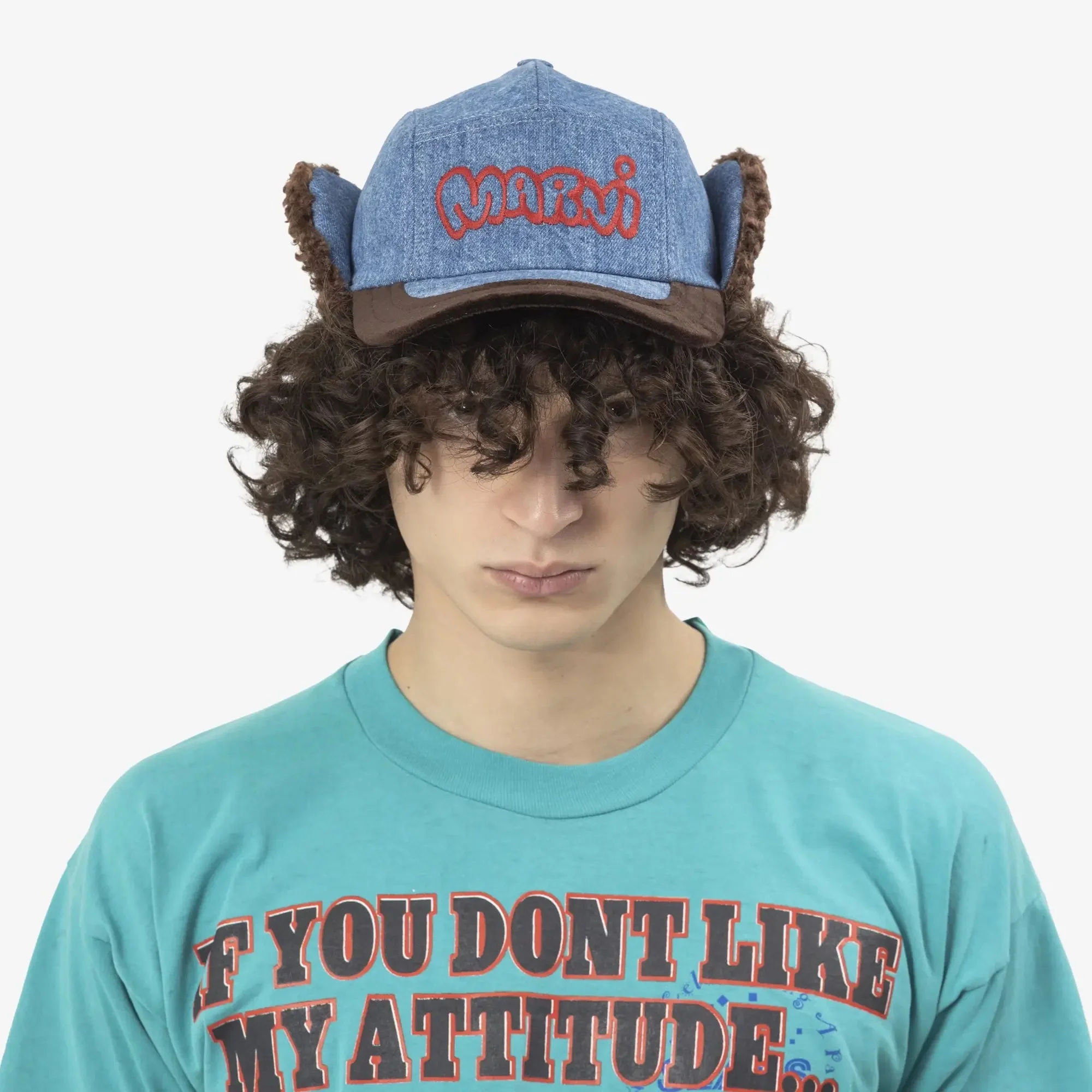 Washed Bull Denim Trapper Hat - Image 2