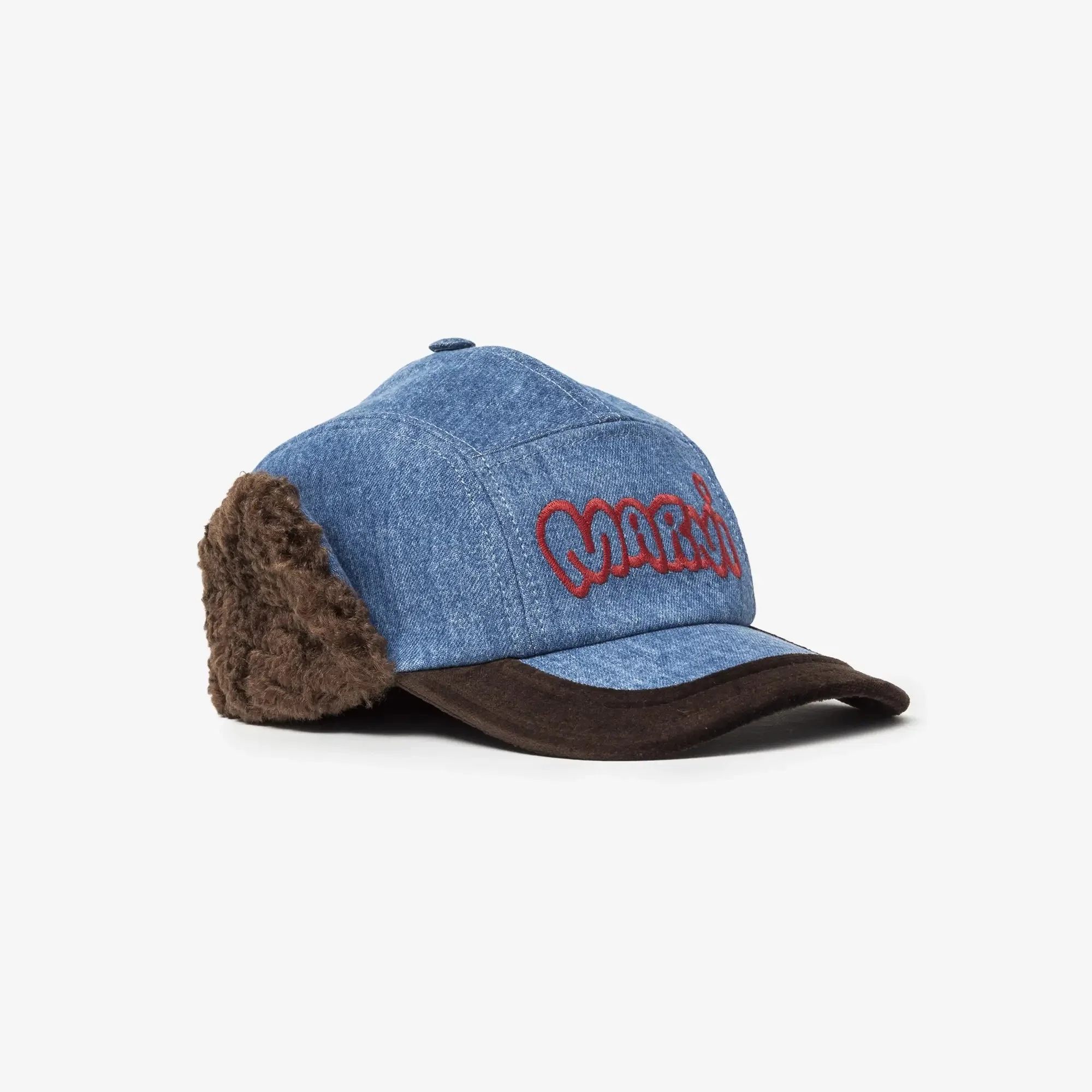 Washed Bull Denim Trapper Hat - Image 3