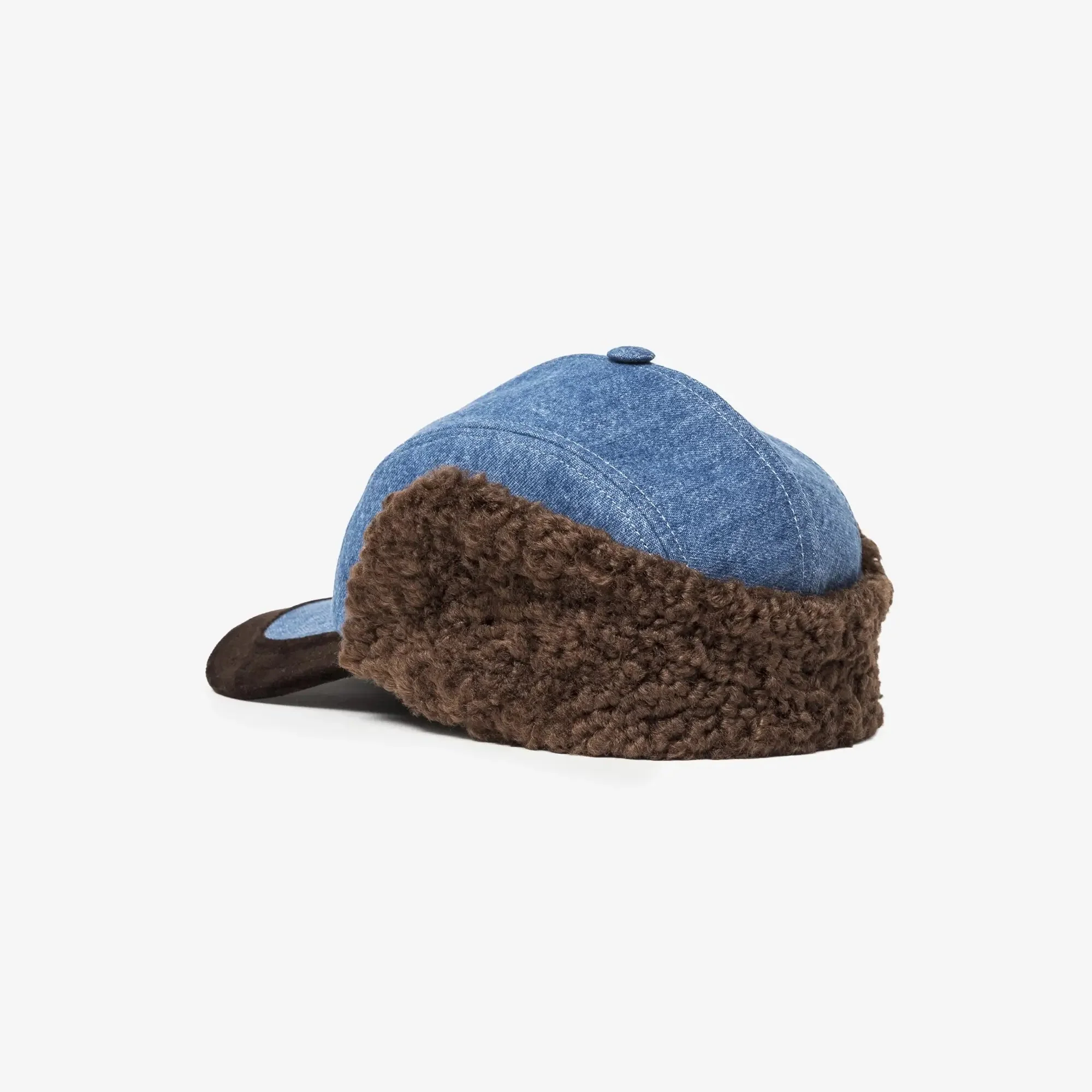 Washed Bull Denim Trapper Hat - Image 4