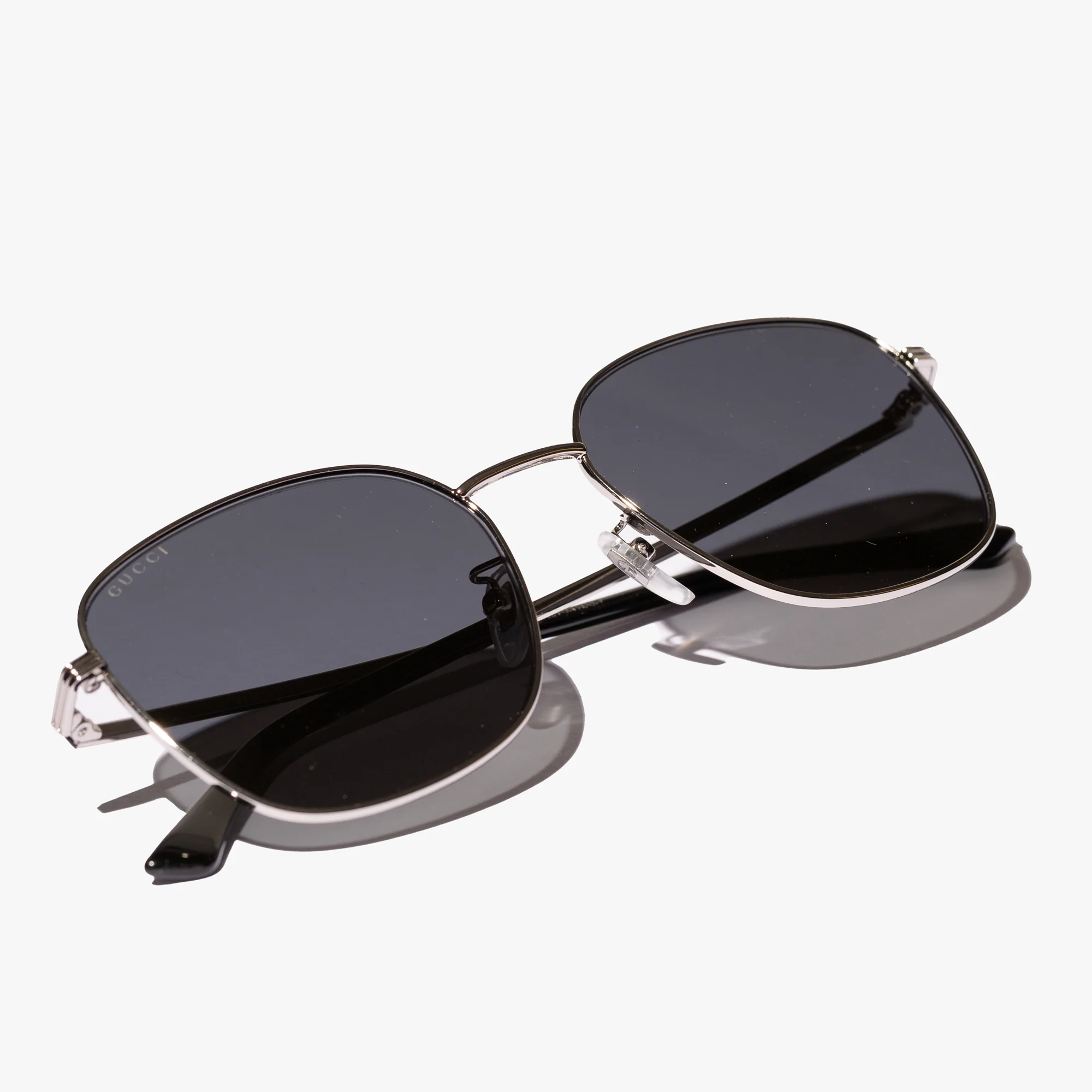 Mens Silver Metal Frame Sunglasses - Image 4