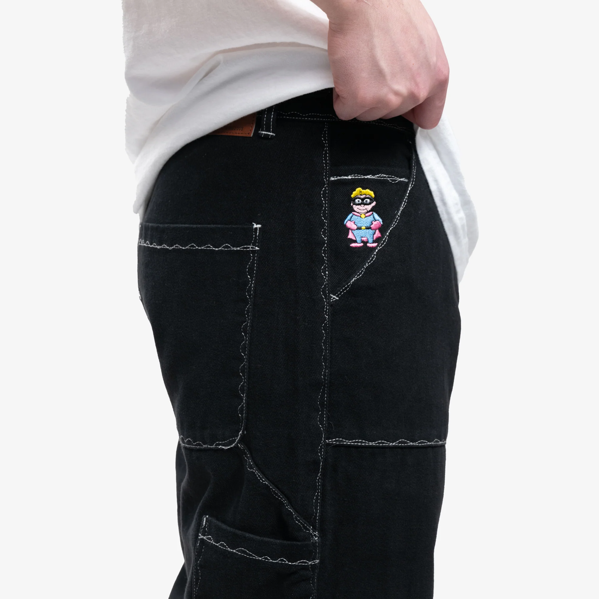 Messy Stitched Work Pants - Image 5