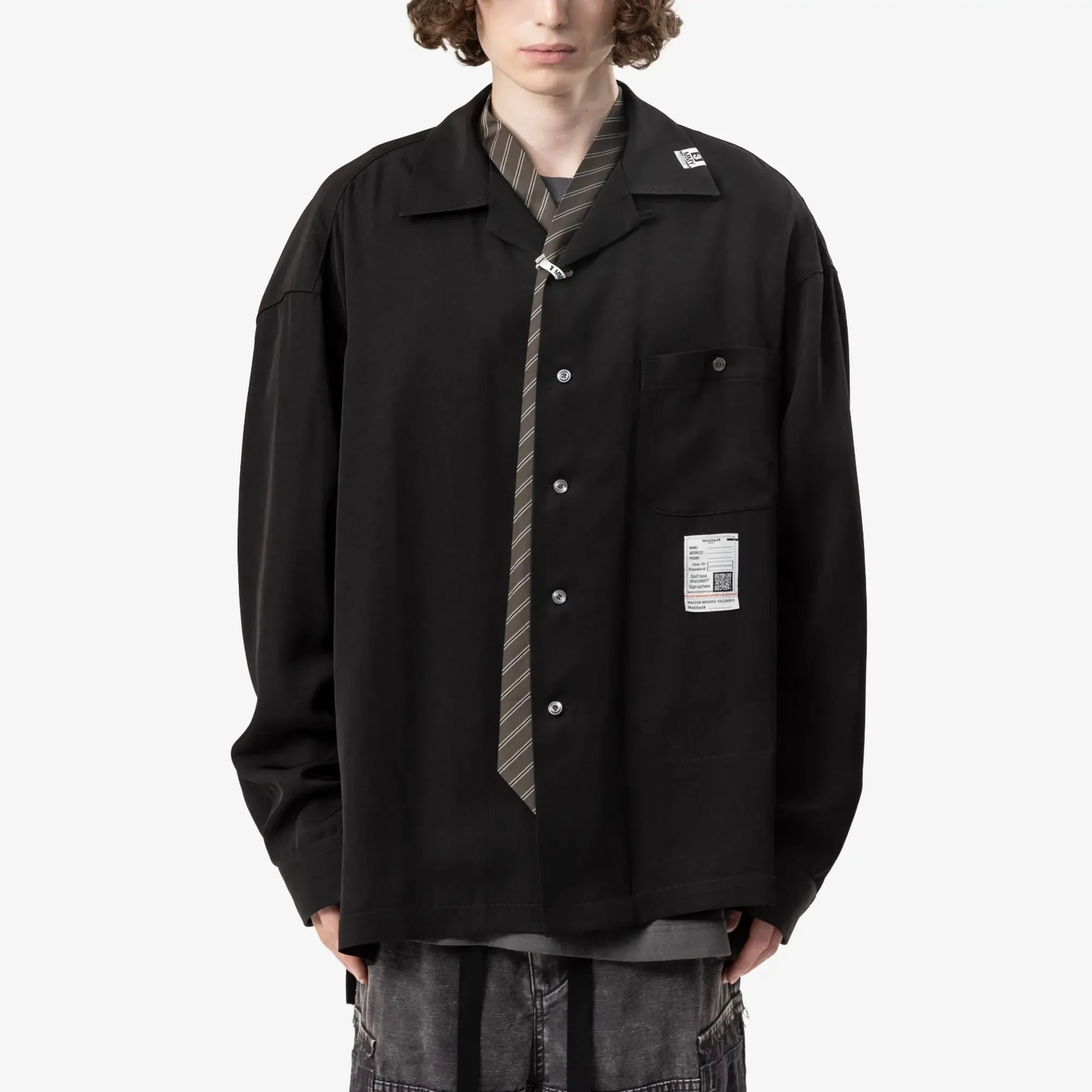 Attached Tie Shirt