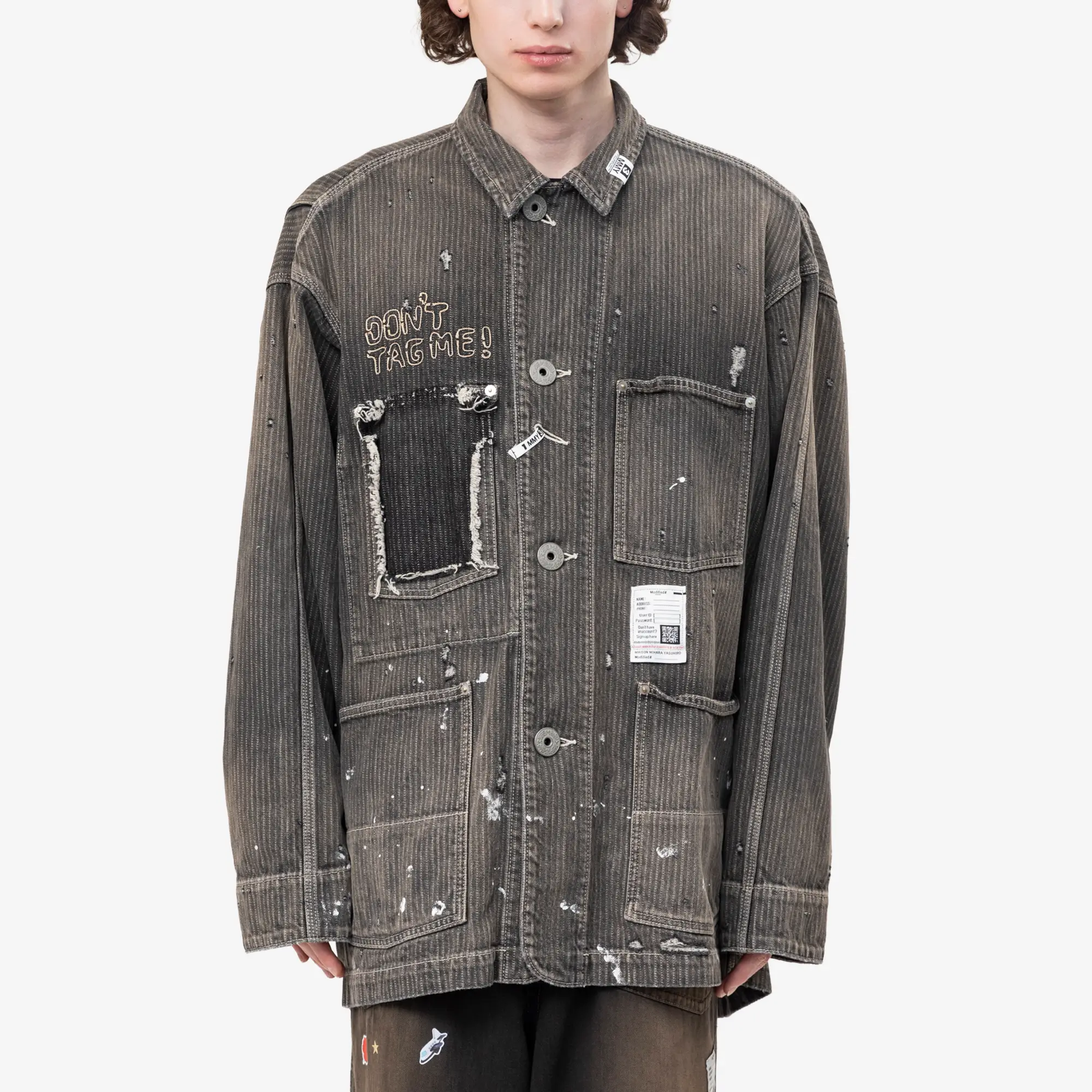 Stripe Denim Chore Jacket