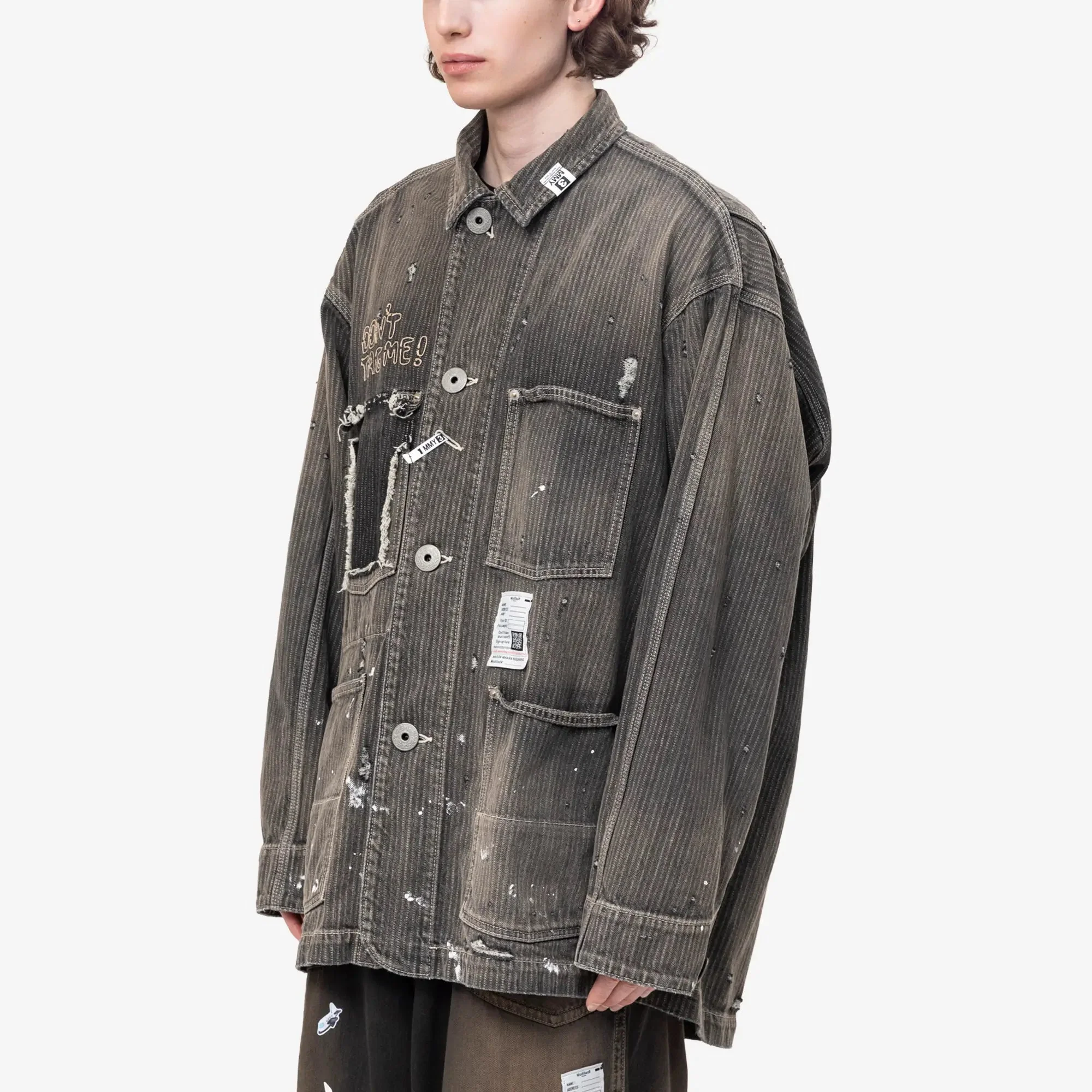 Stripe Denim Chore Jacket - Image 3