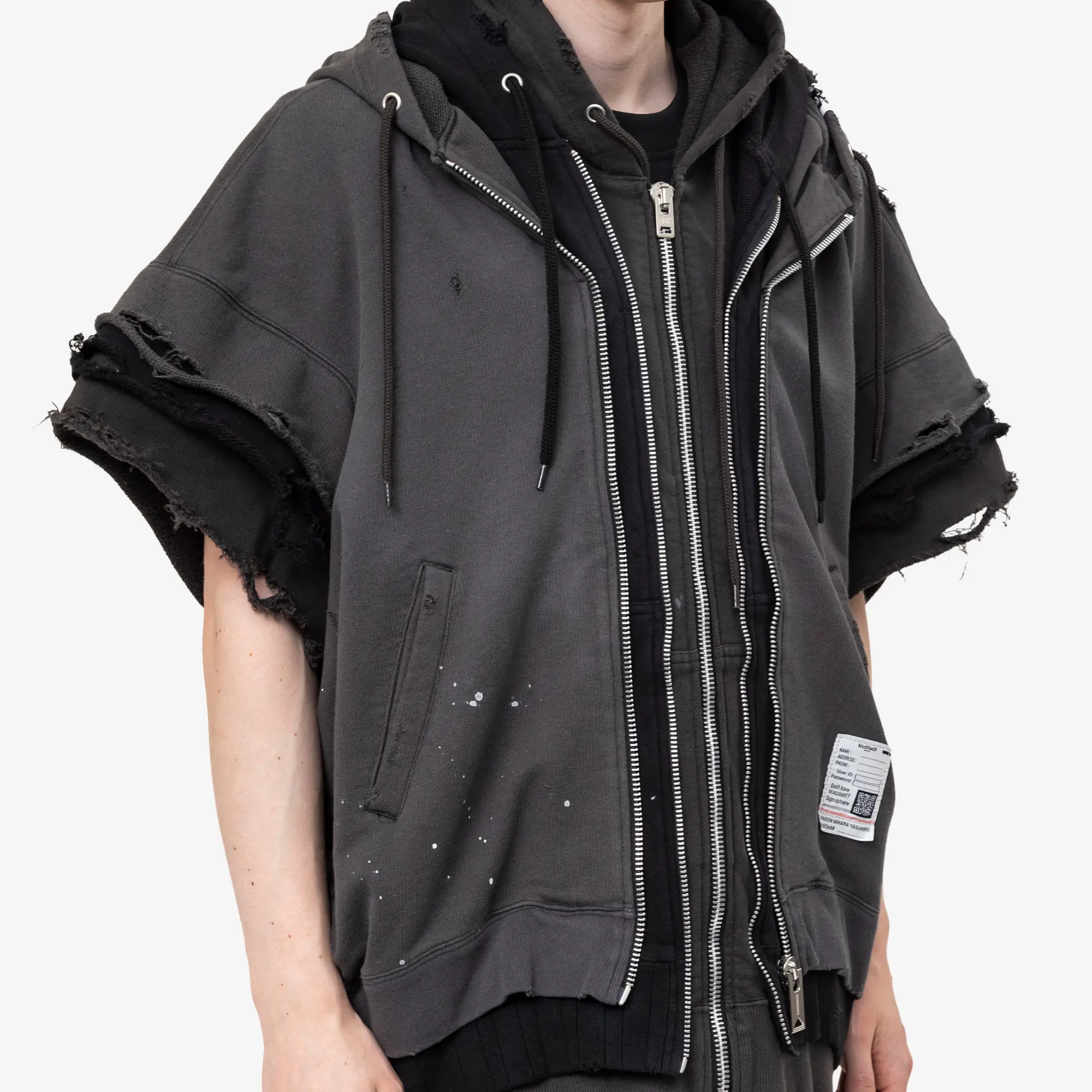 Triple Layered Sleeveless Hoody - Image 5