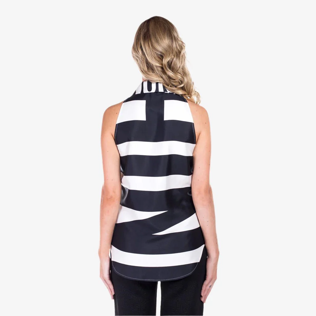Womens Large Print Silk Top - Image 4