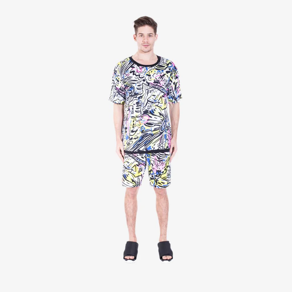 Multi Color Graffiti Shorts - Image 2
