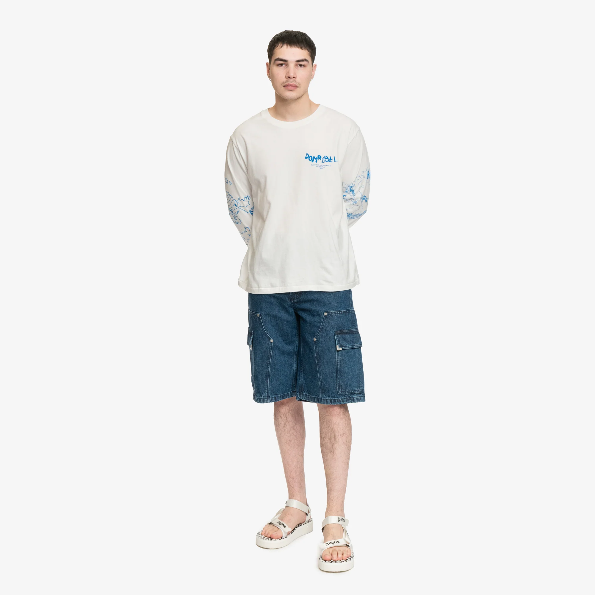 MW Metal Frame Cargo Denim Shorts - Image 2