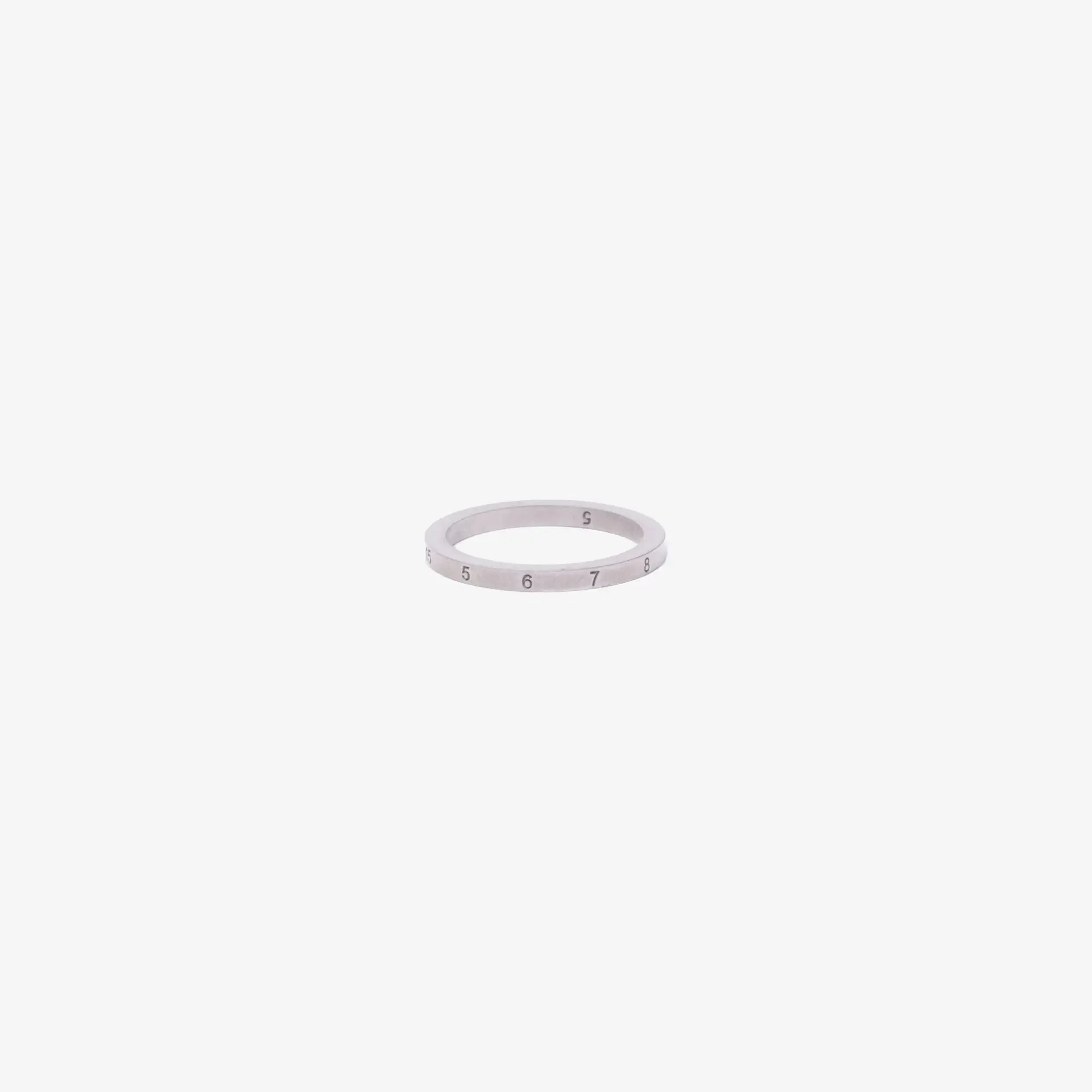 Numeric Silver 2mm Ring - Image 3