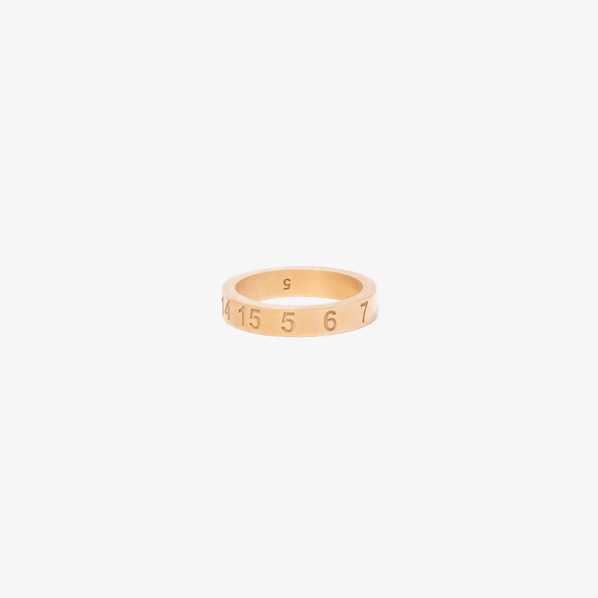 Numeric Gold 4mm Ring - Image 3