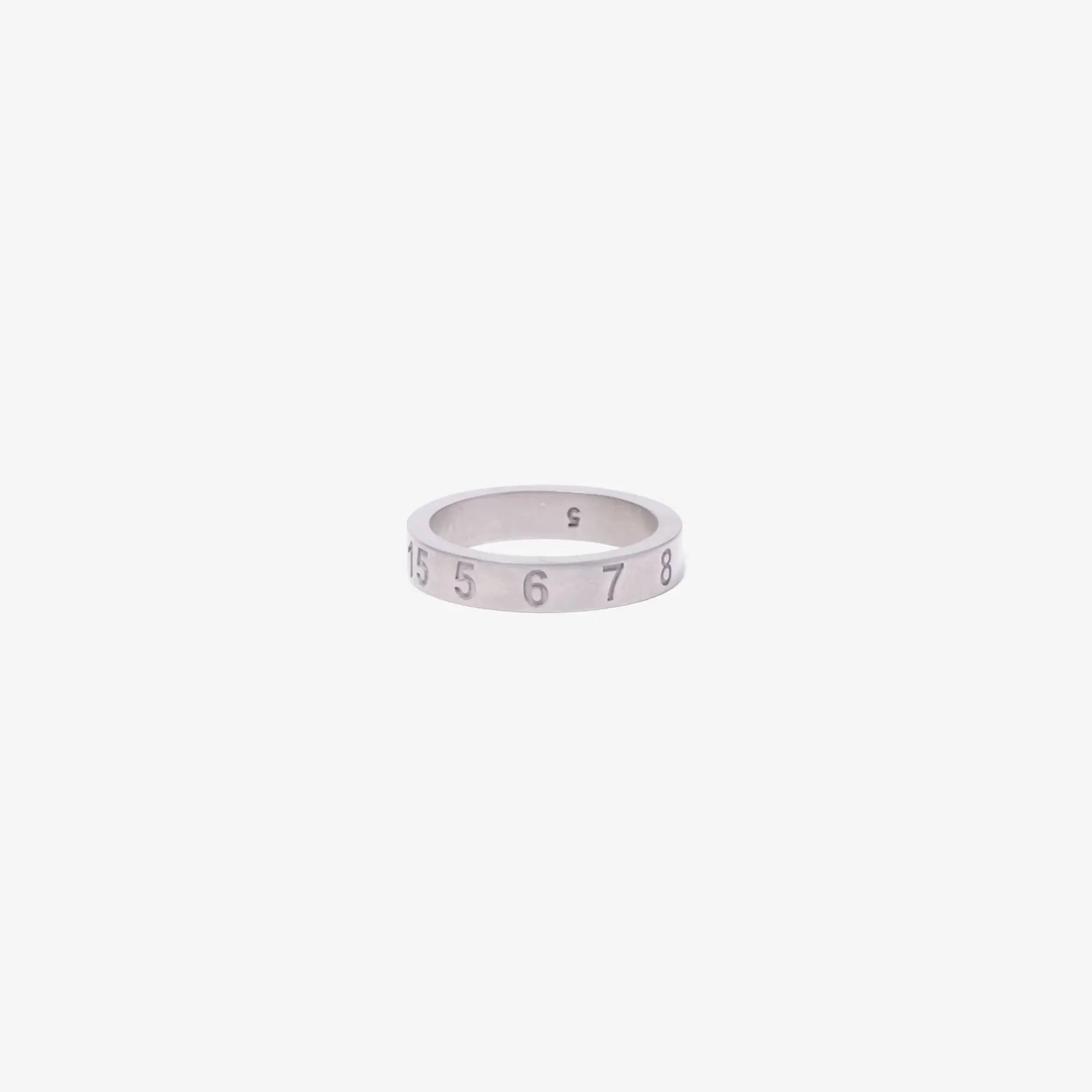 Numeric Silver 4mm Ring - Image 3