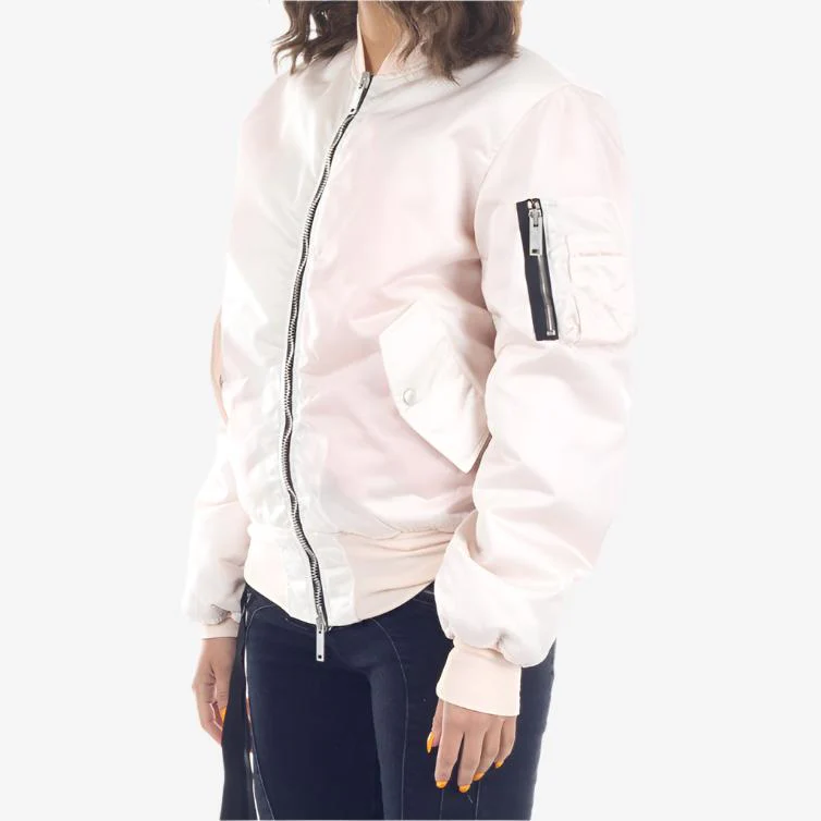 Womens Nylon Bomber Jacket - Image 2