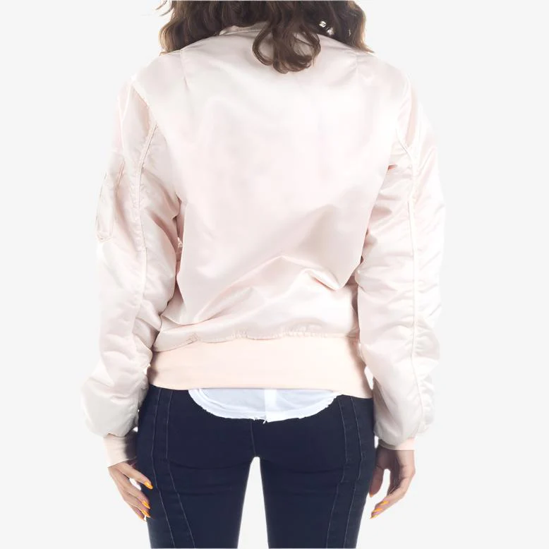 Womens Nylon Bomber Jacket - Image 3