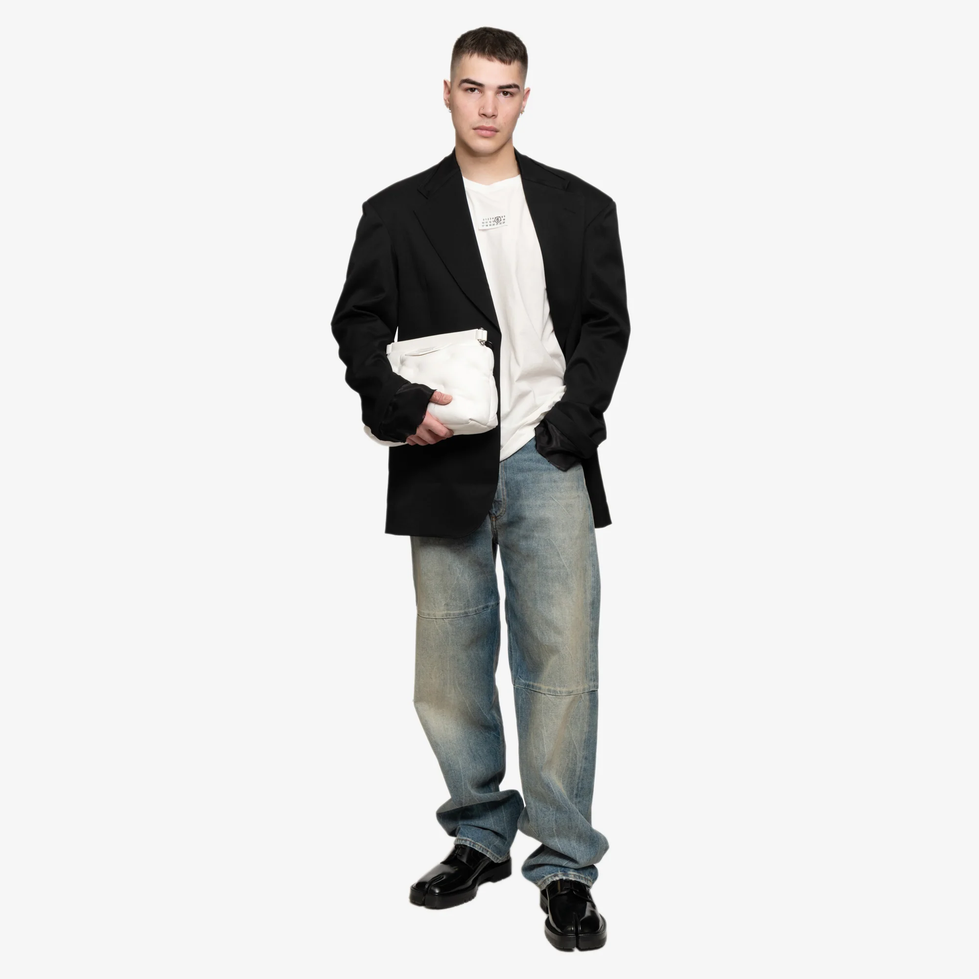 Oversize Shoulder Wool Blazer - Image 2