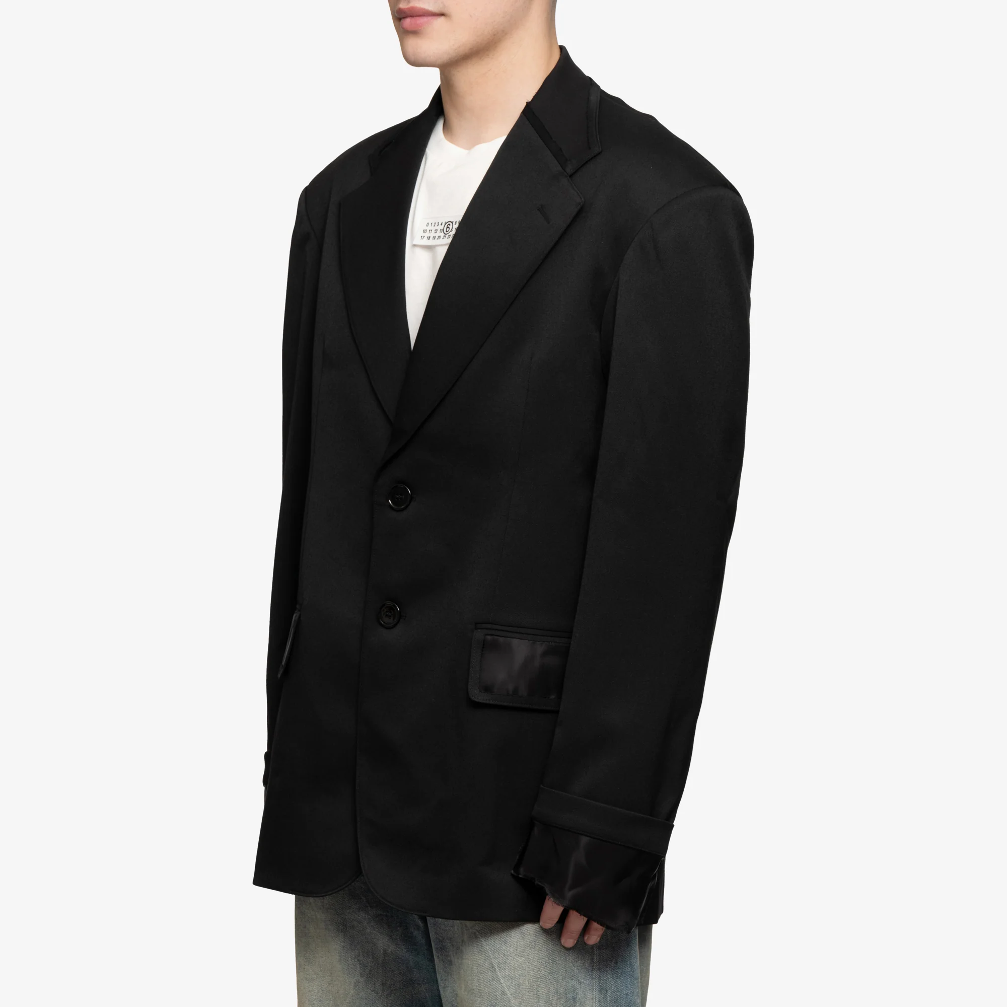 Oversize Shoulder Wool Blazer - Image 3