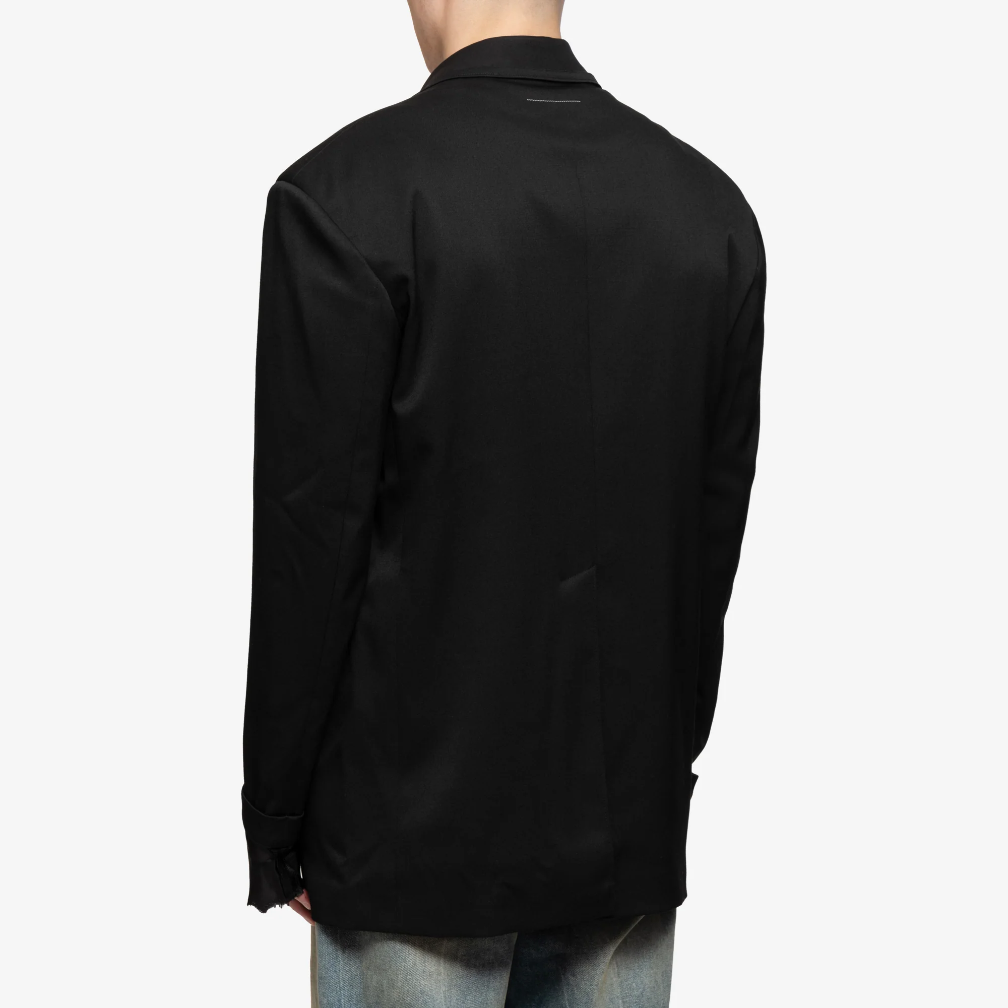 Oversize Shoulder Wool Blazer - Image 4