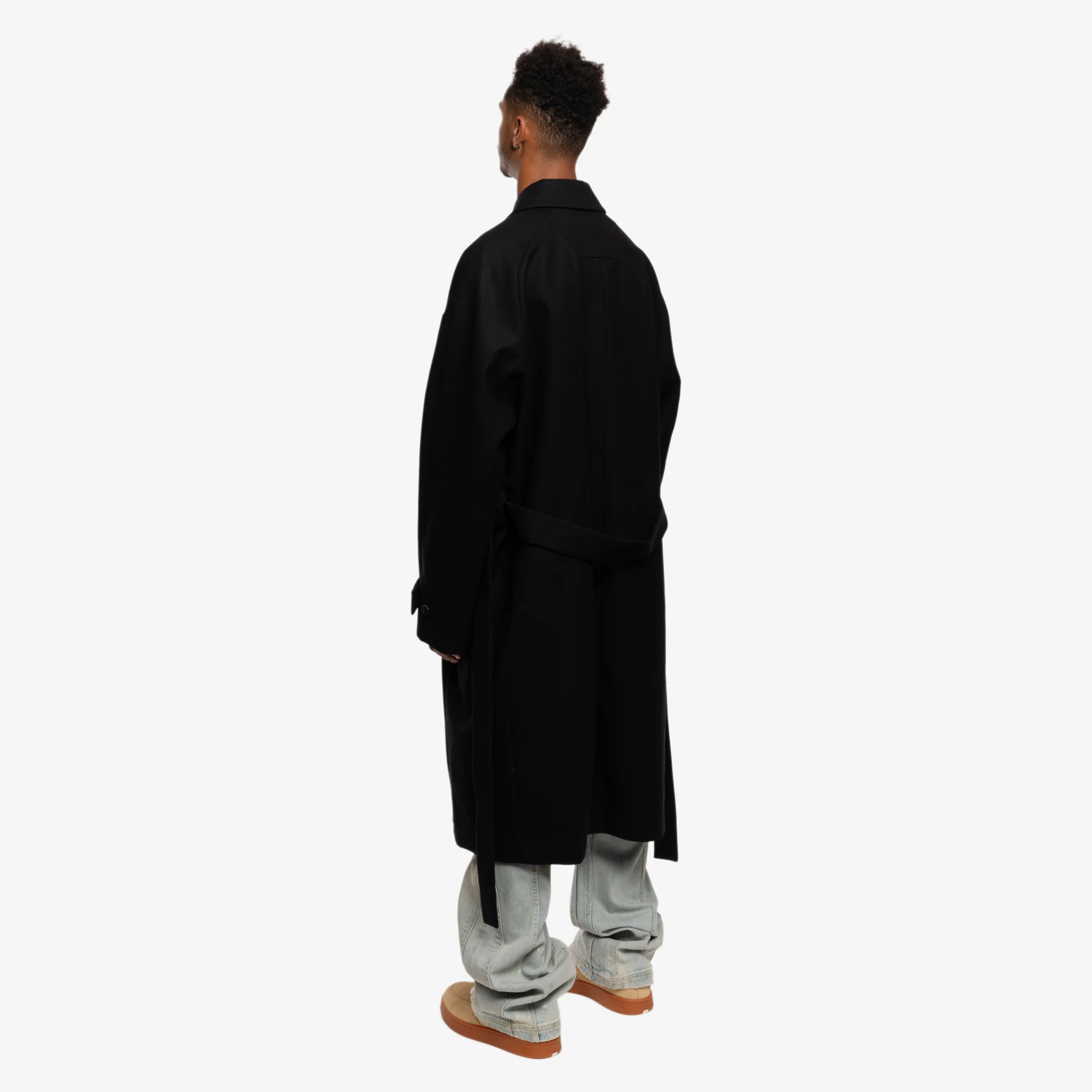 Oversize Single Fine Wool Mac Coat - Image 4