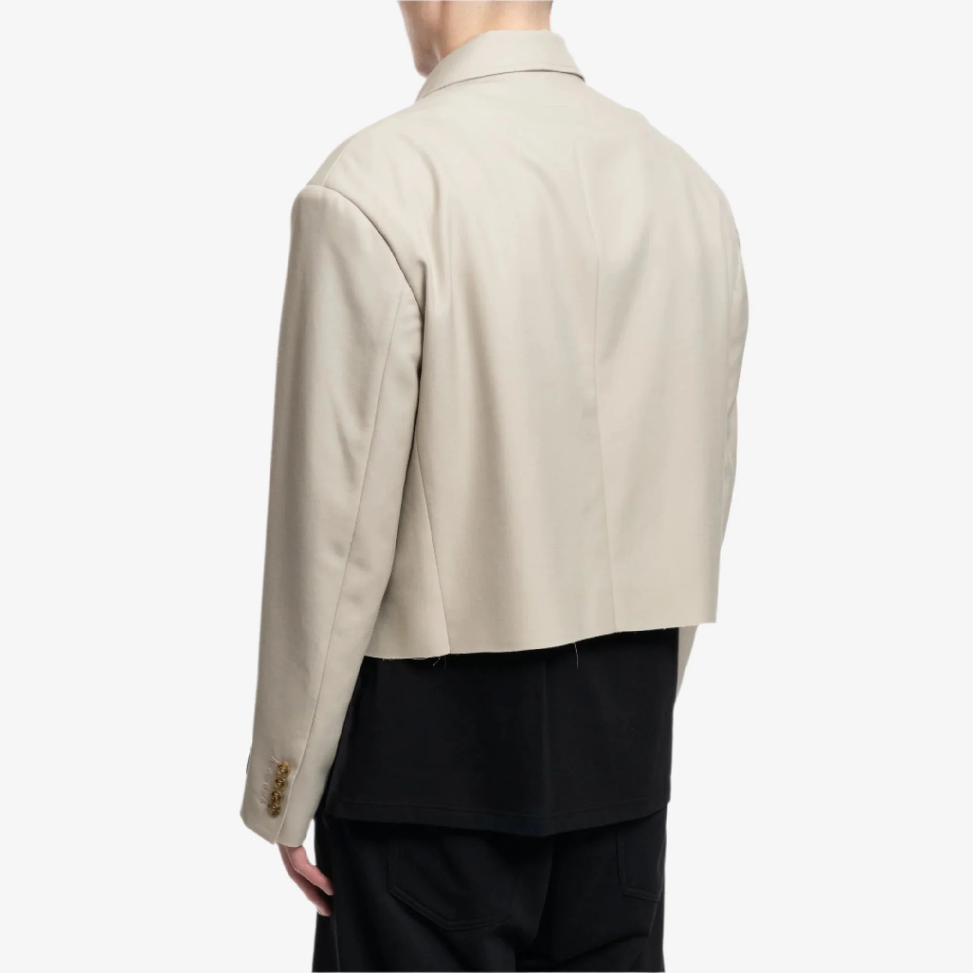 Oversized Cropped Suit Jacket - Image 4