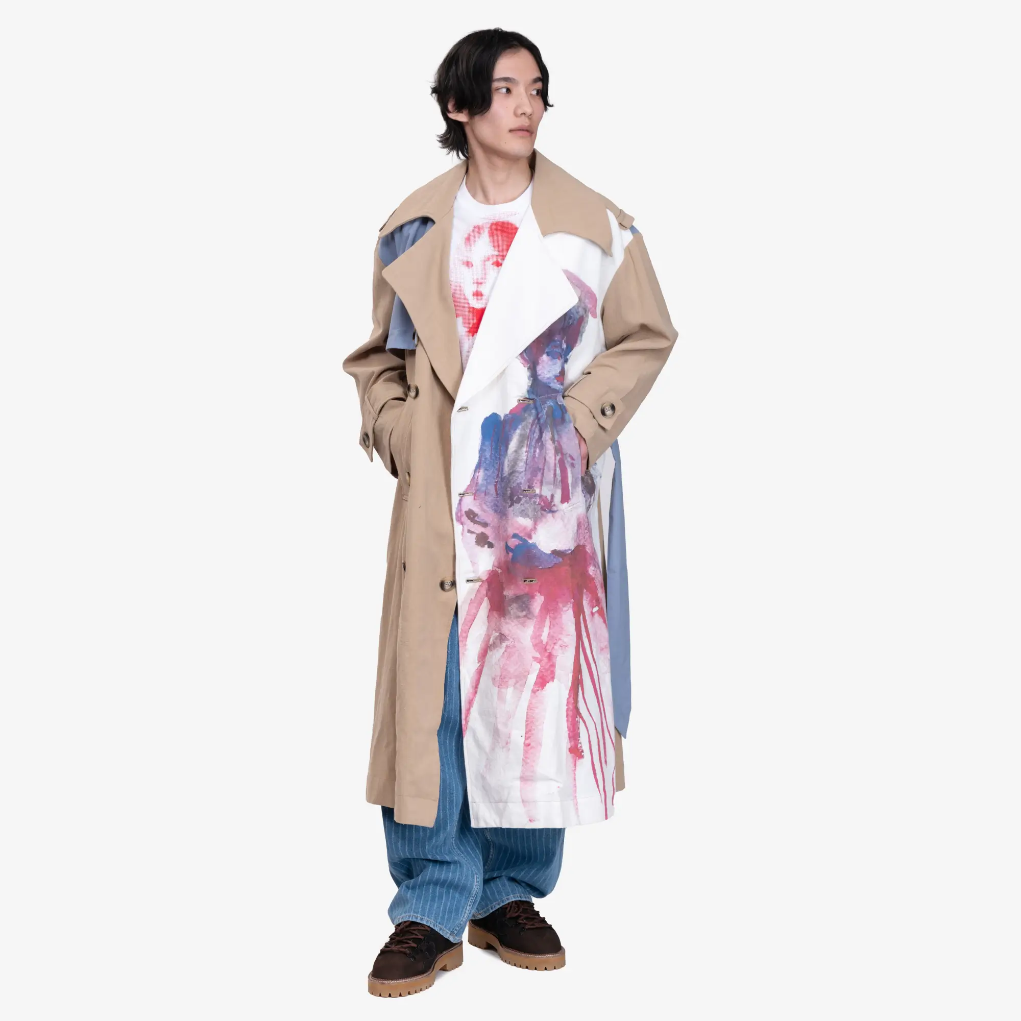 Painted Girl Trench Coat - Image 2