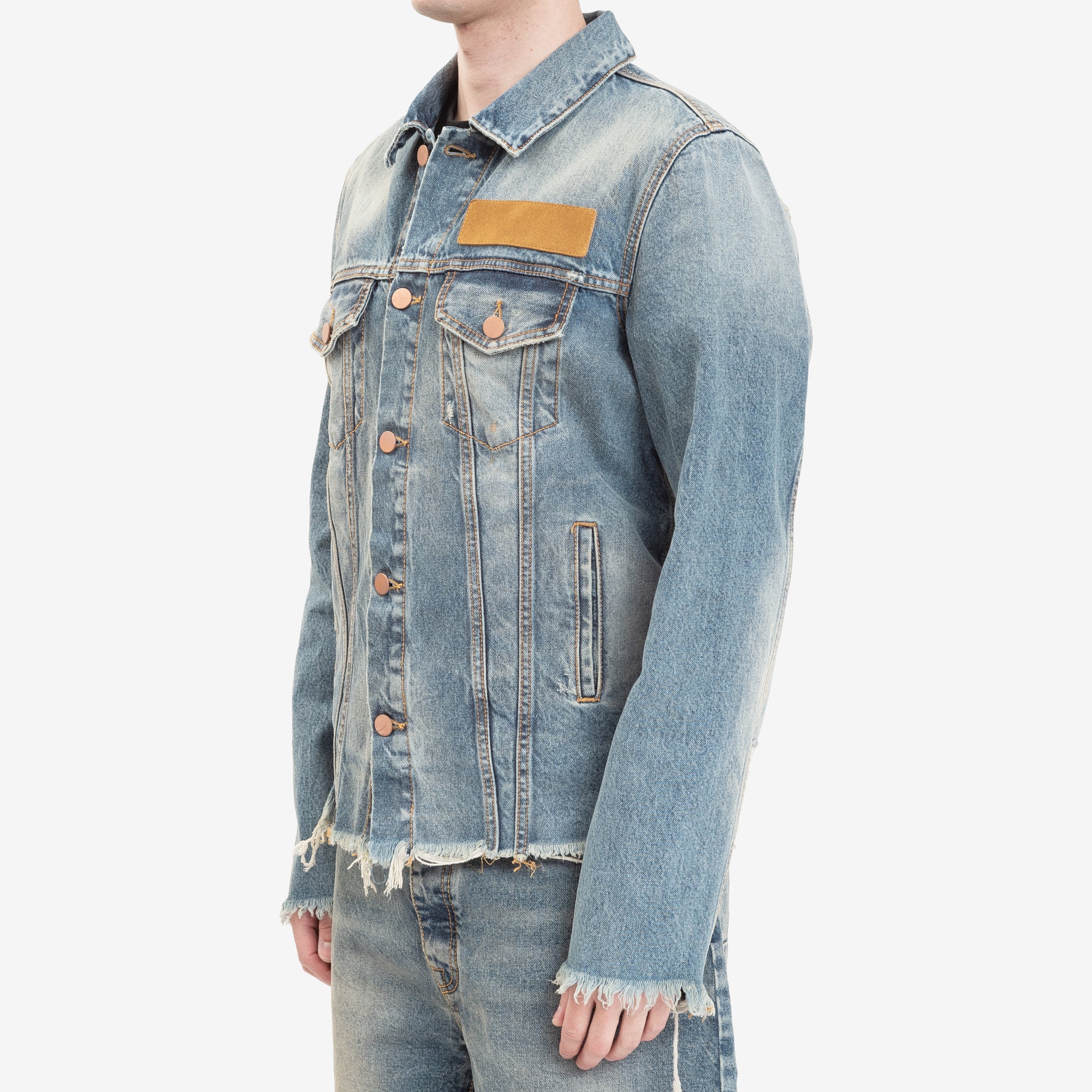 Palm Raw Edge Denim Jacket - Image 3