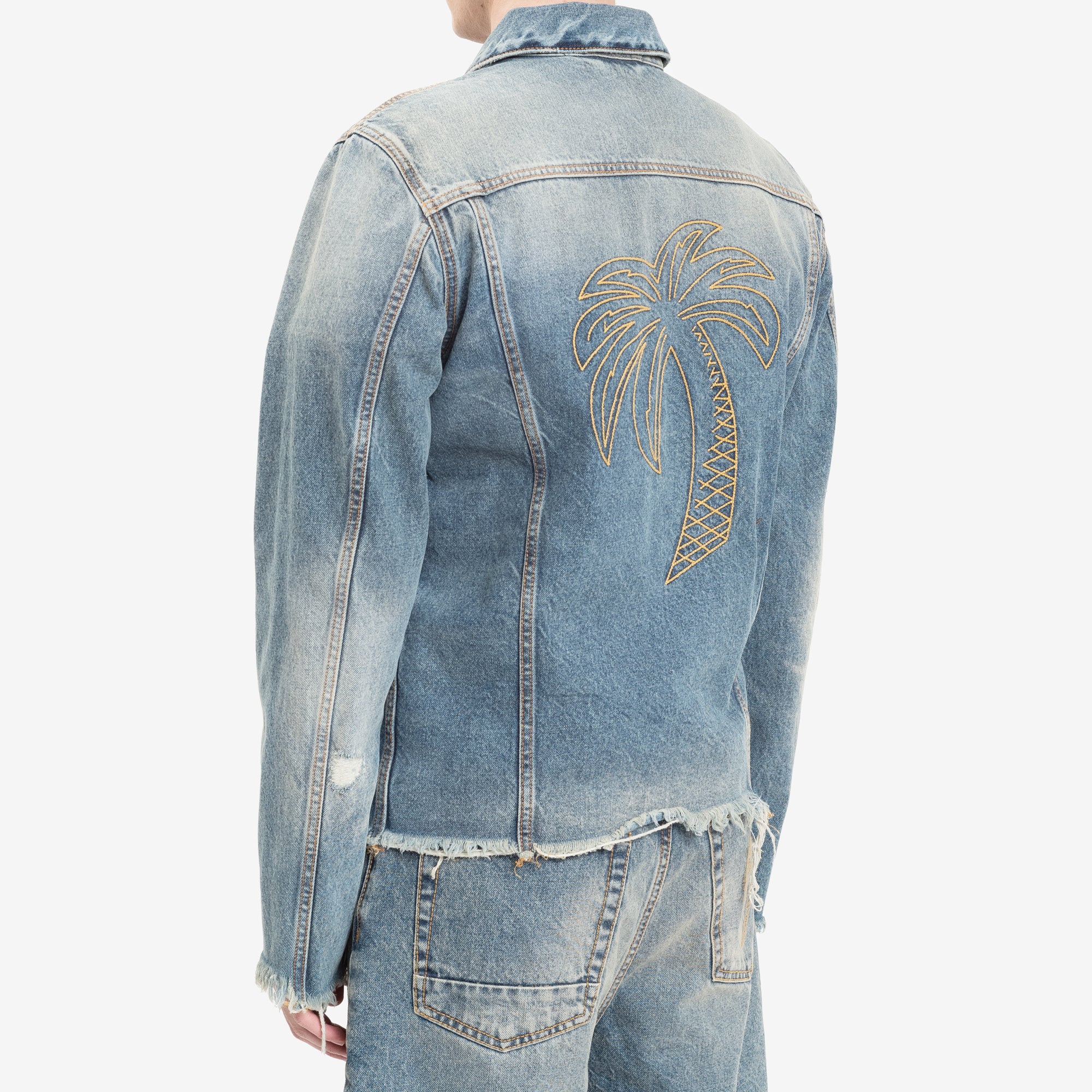 Palm Raw Edge Denim Jacket - Image 4