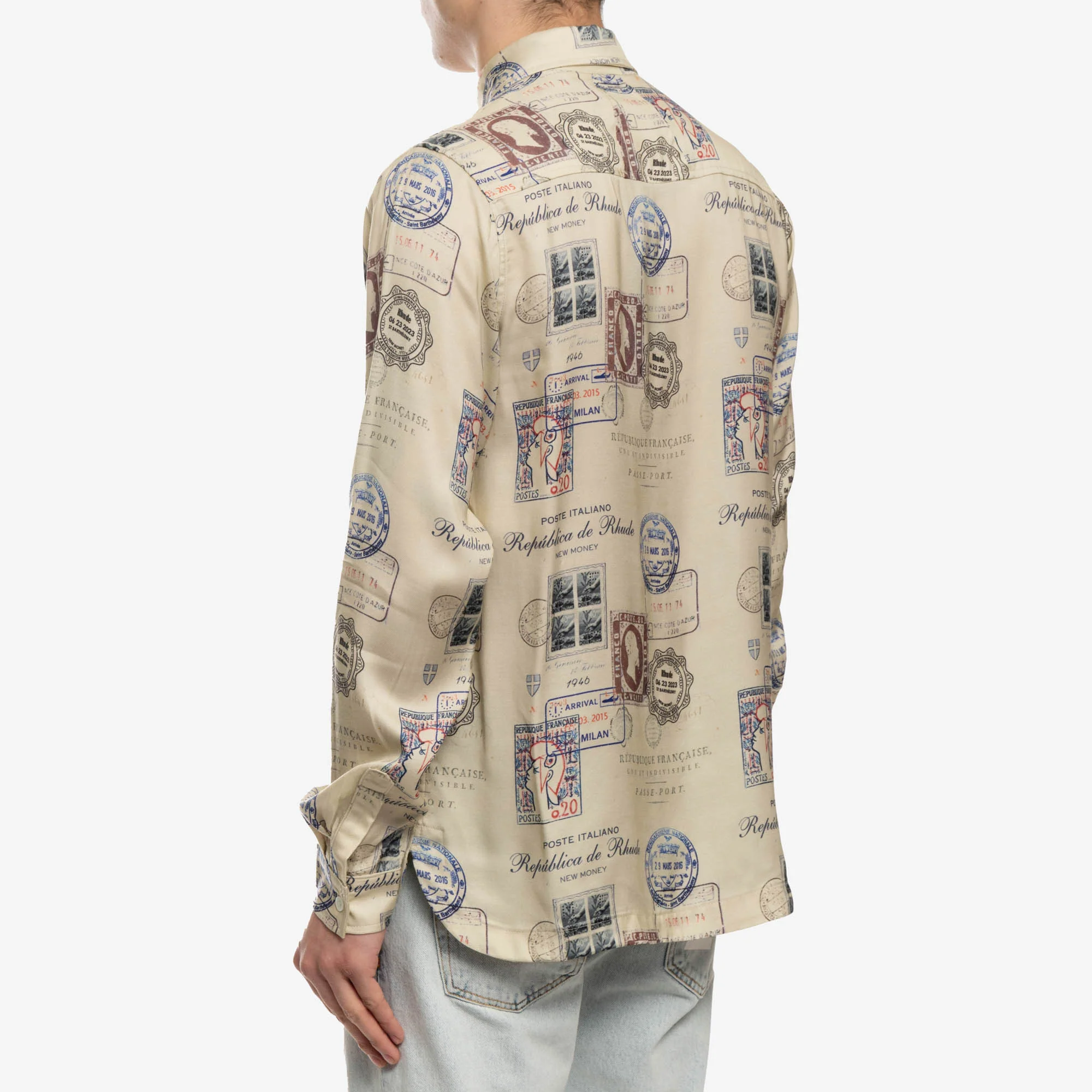 Passport Stamp Print Shirt - Image 4