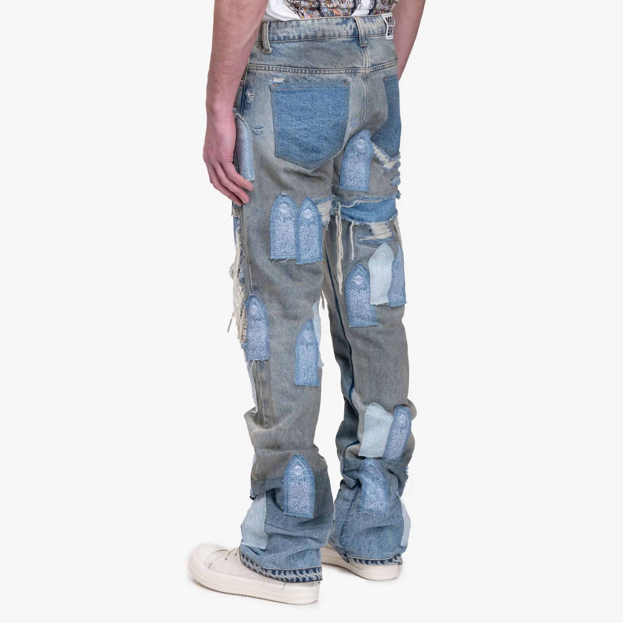 Patched Arch Repaired Blowout Jeans - Image 4