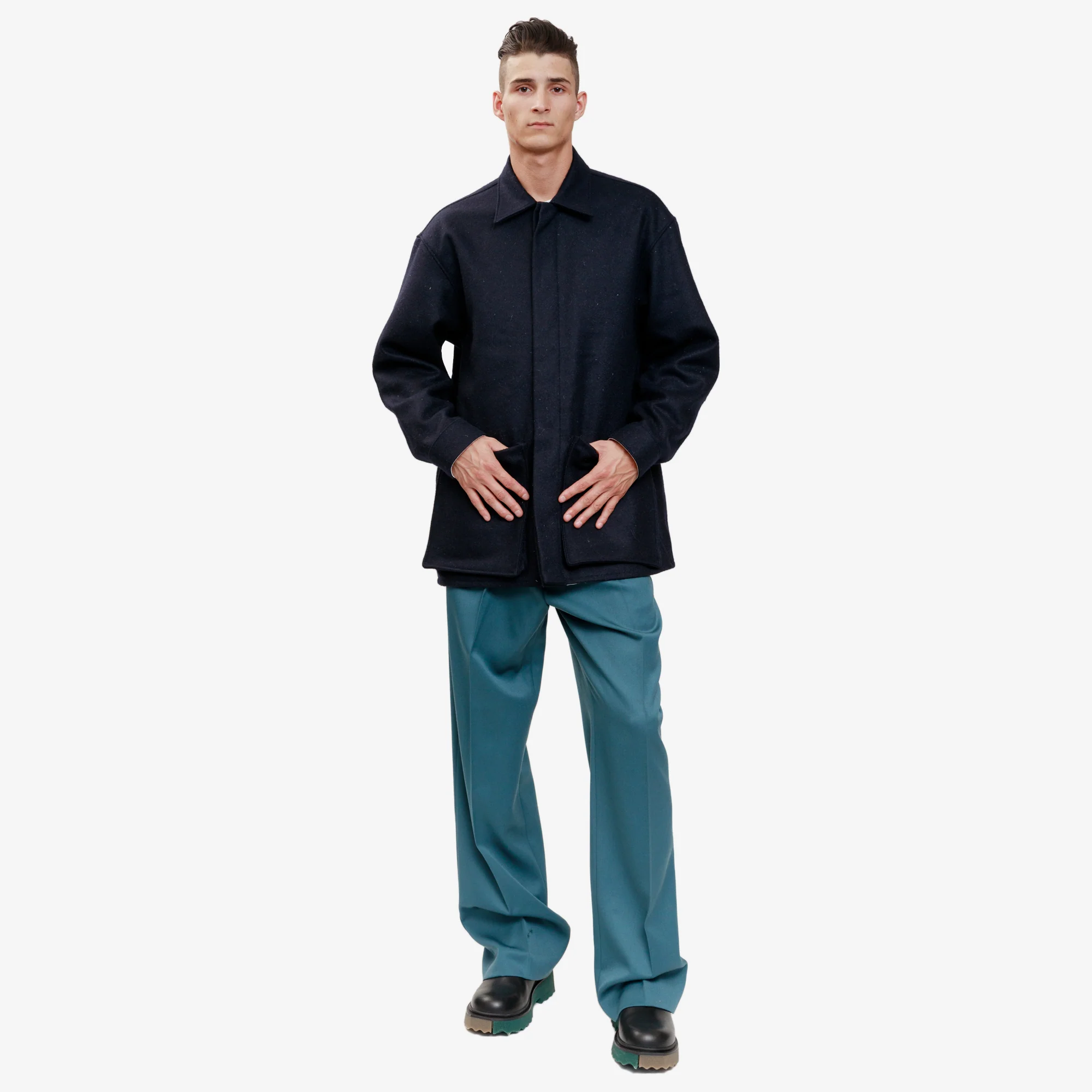 Patched Wool Overshirt - Image 2