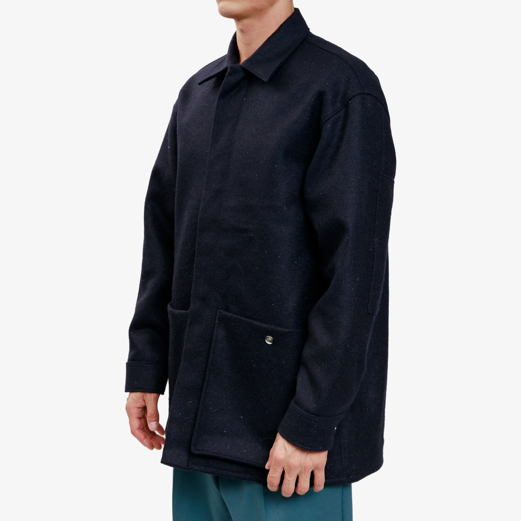 Patched Wool Overshirt - Image 3