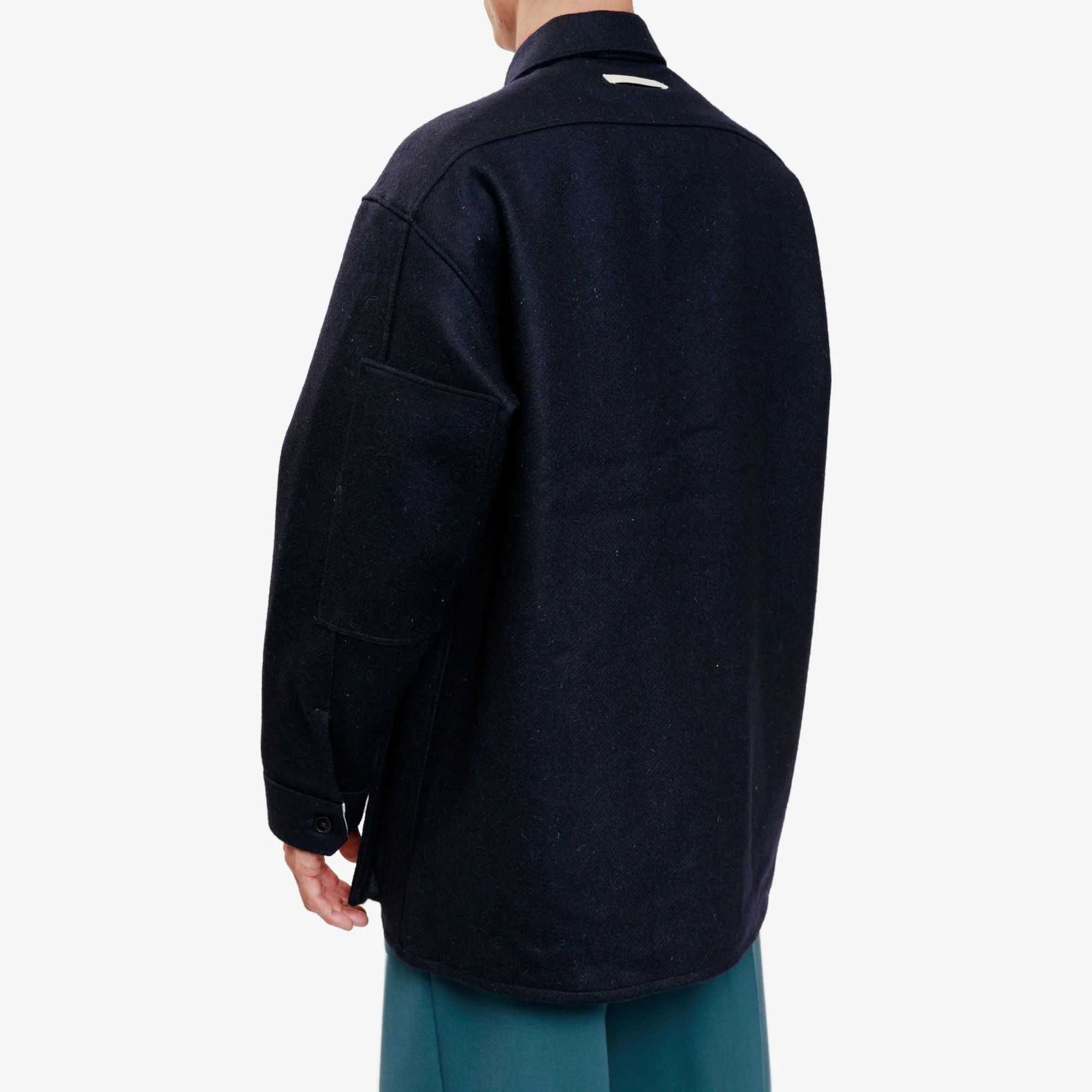 Patched Wool Overshirt - Image 4