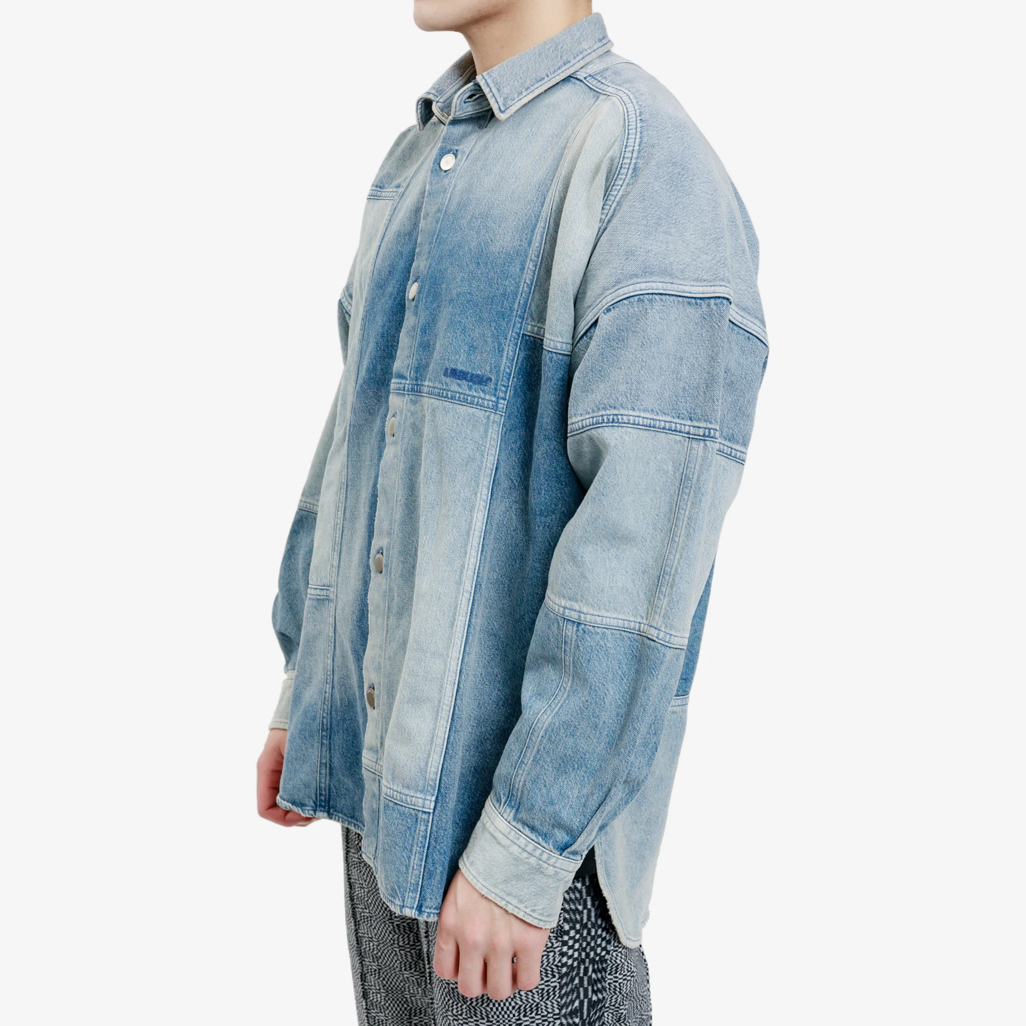 Patchwork Denim Shirt - Image 3