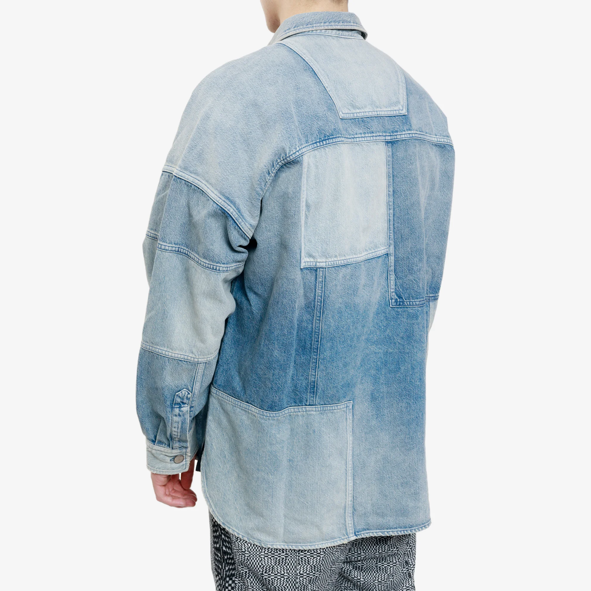 Patchwork Denim Shirt - Image 4