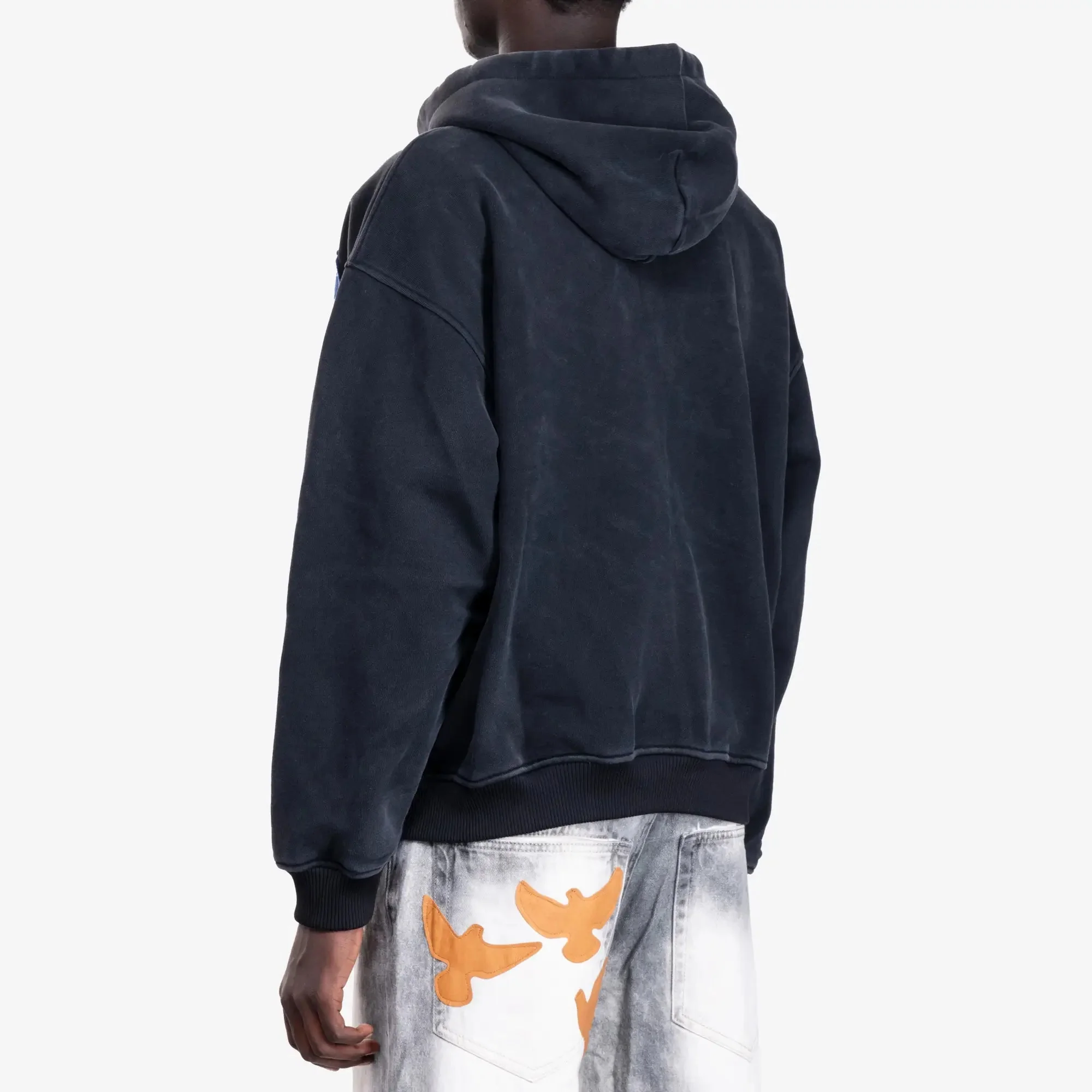 Patchwork Face Heavy Zip Hoodie - Image 4