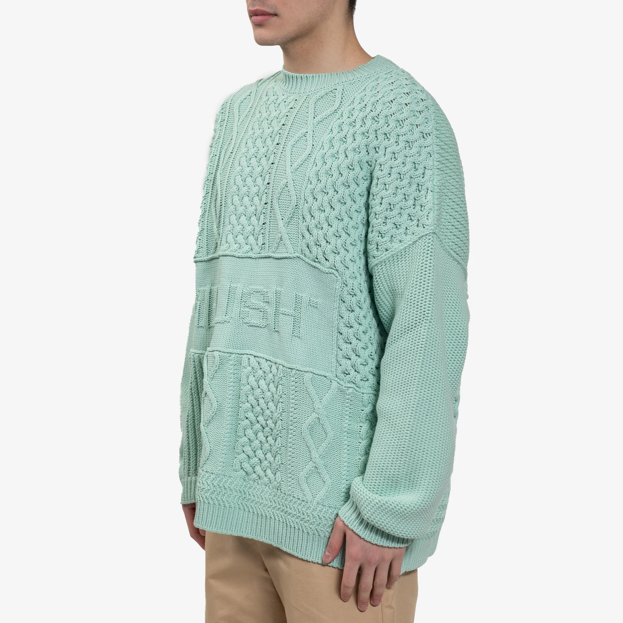Patchwork Knit Sweatshirt - Image 3